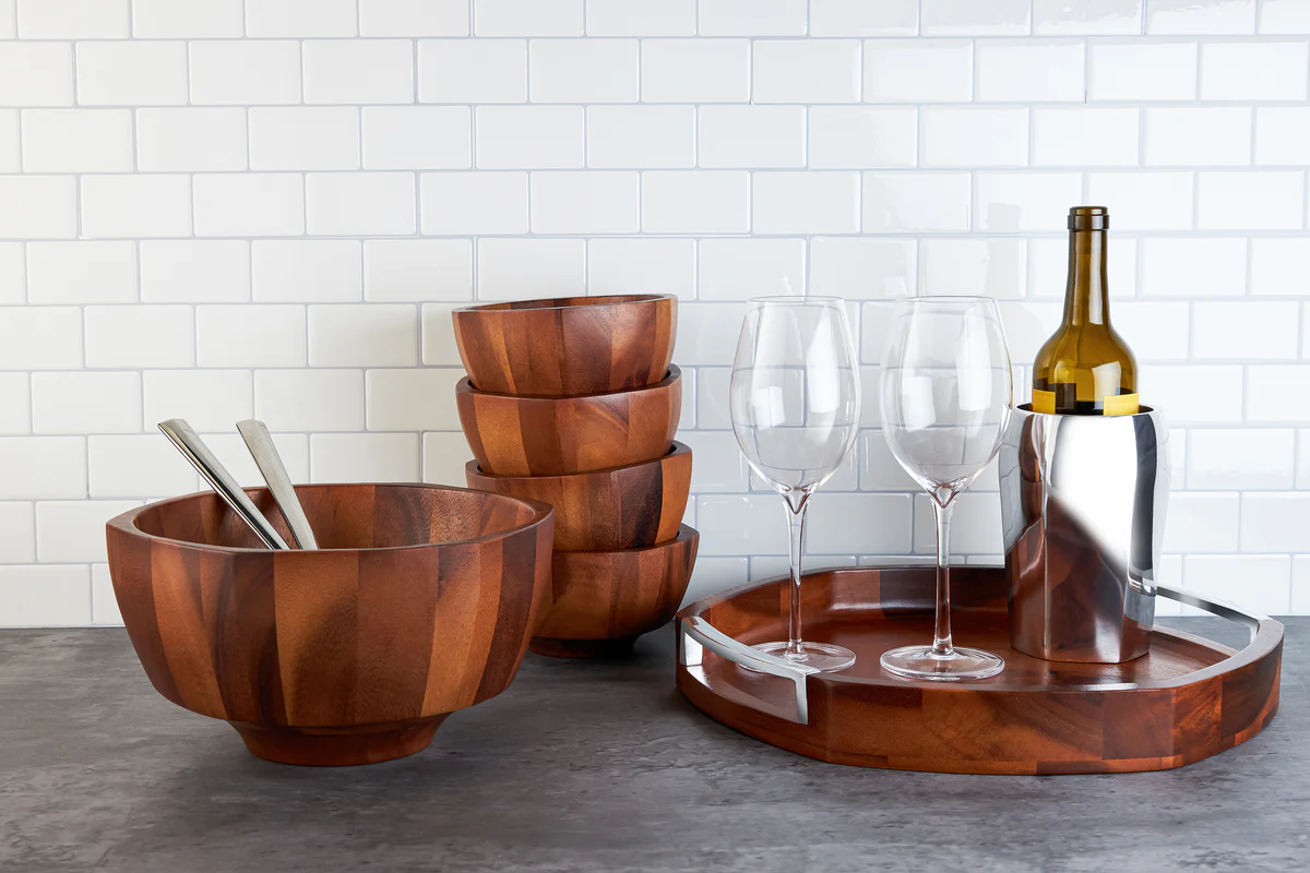 Rivet Salad Bowl w/ Servers - Image 3