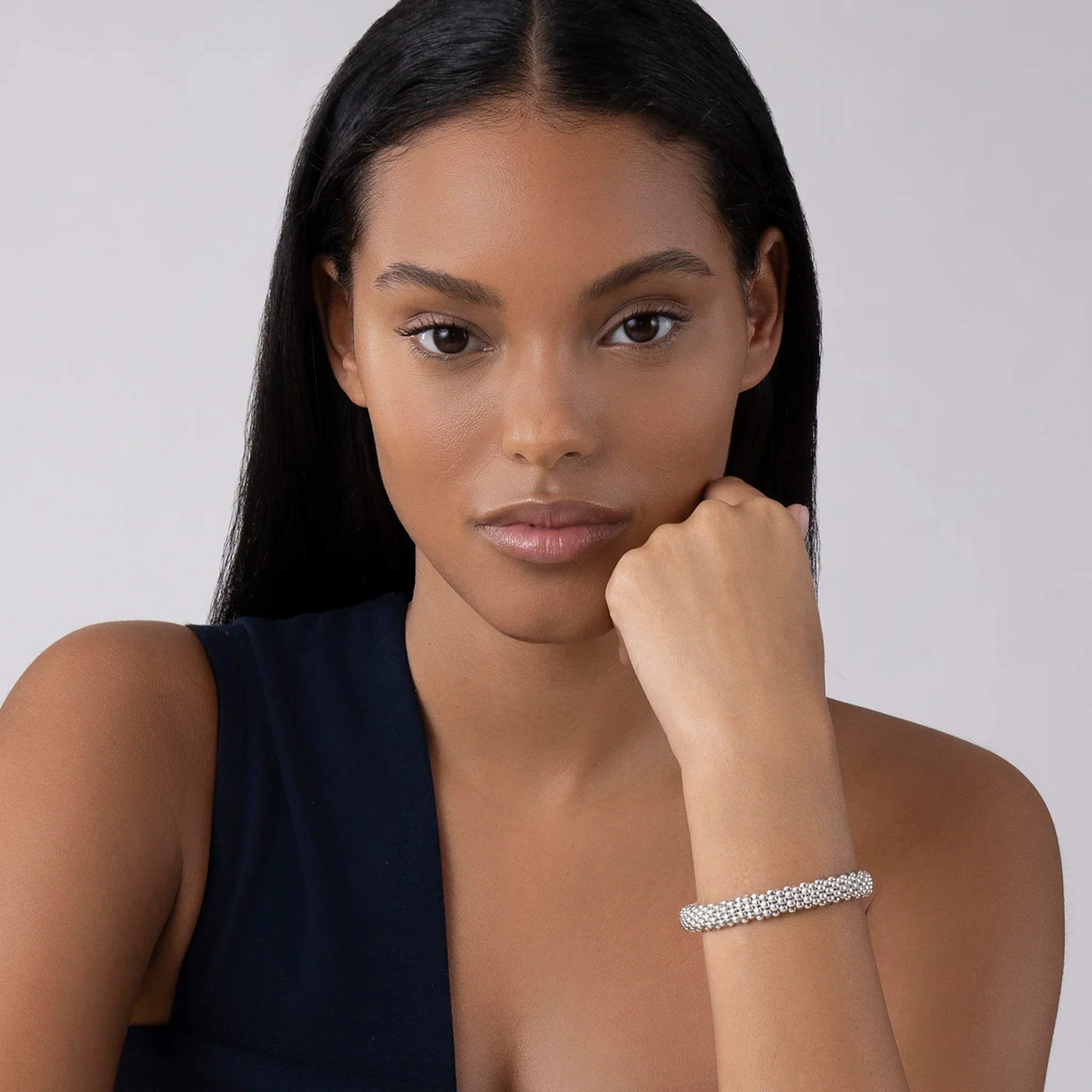 Silver Caviar Bracelet | 9mm - Image 3