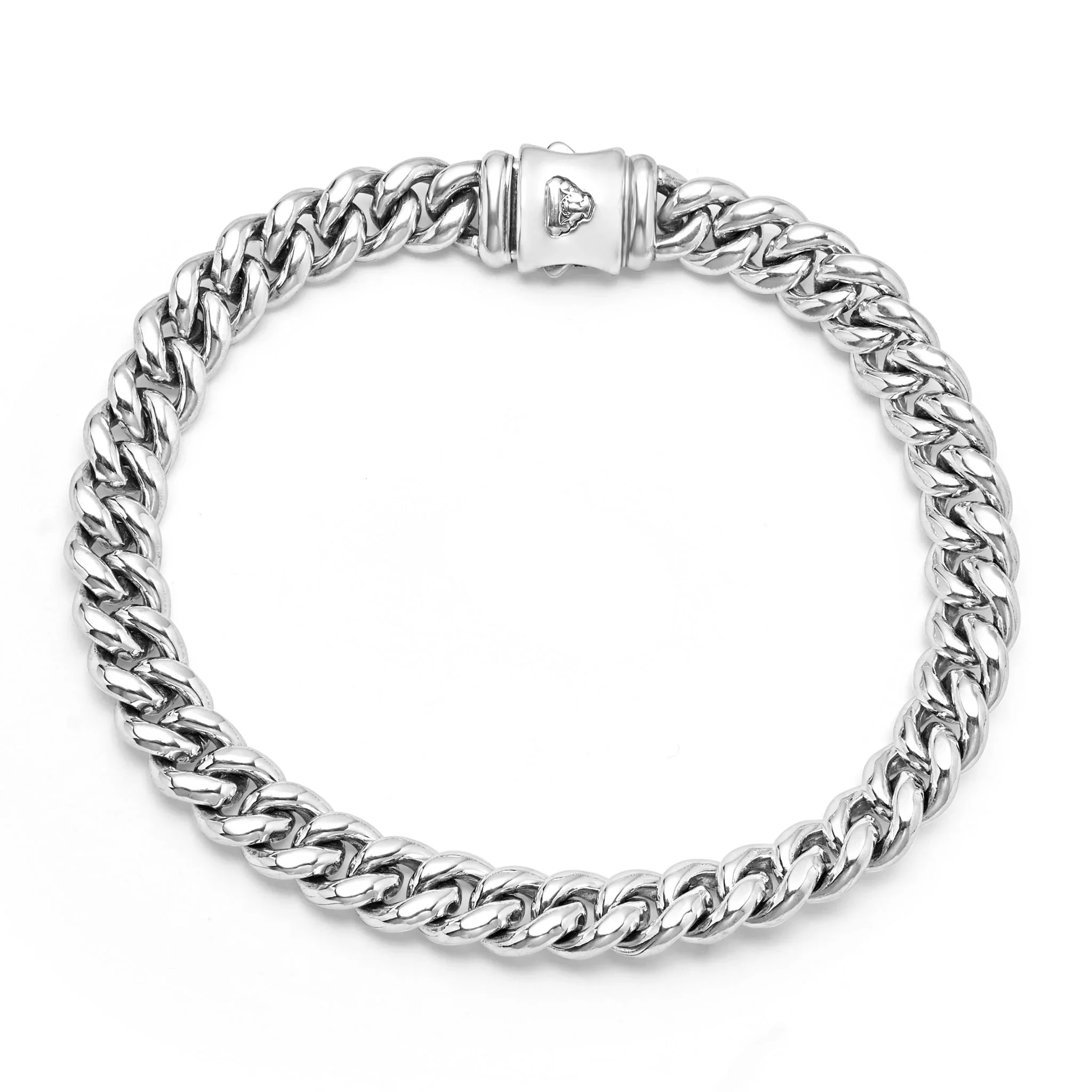 Silver Curb Chain Bracelet | 8mm - Image 2