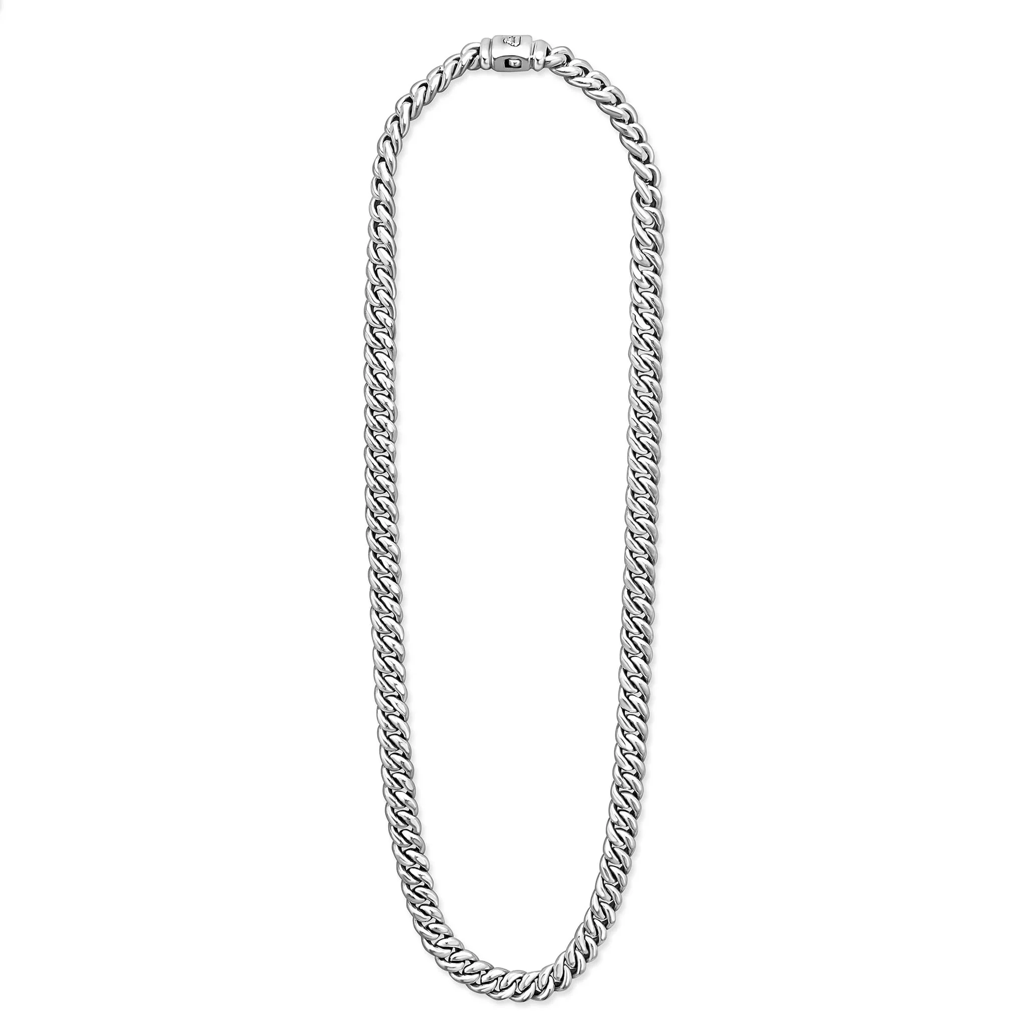 Silver Curb Chain Necklace | 8mm - Image 2