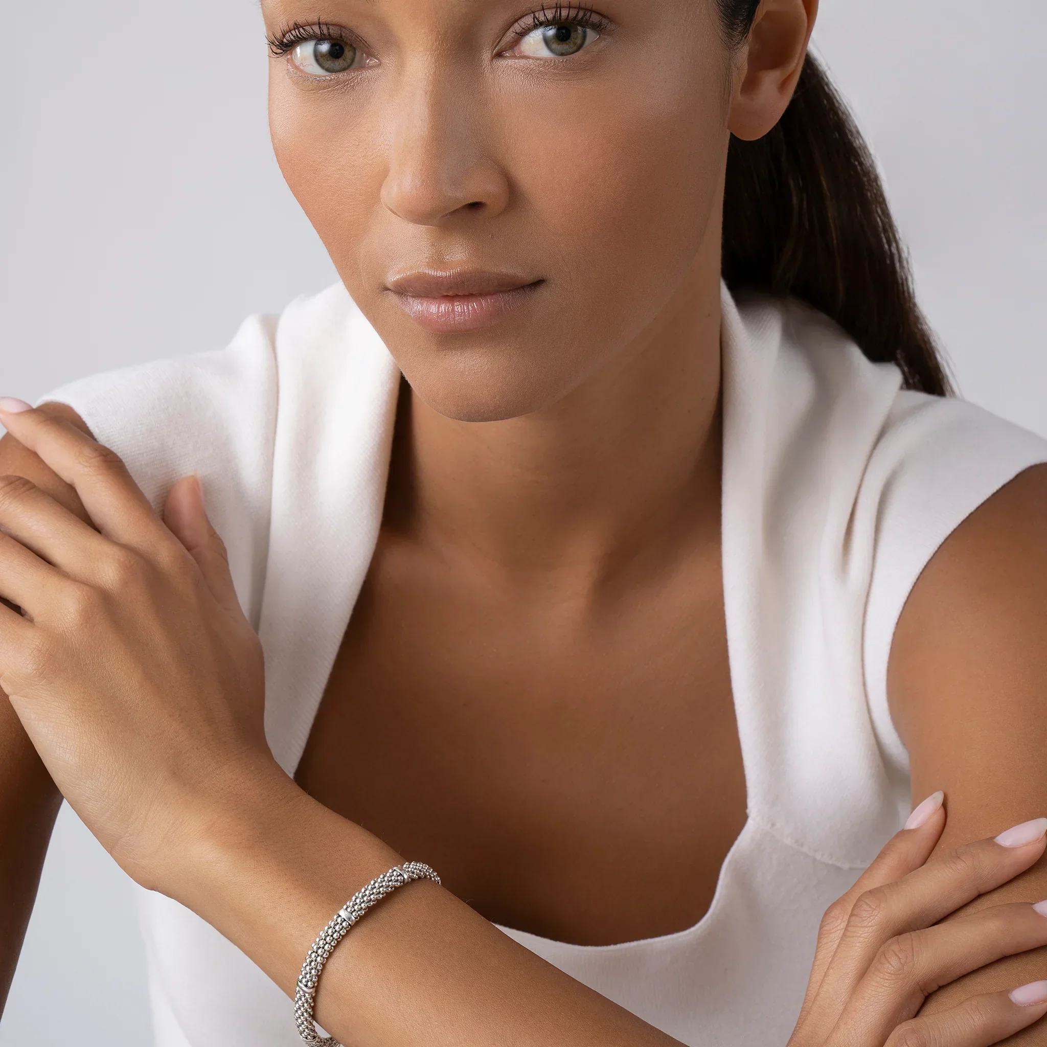 Silver Station Caviar Bracelet | 6mm - Image 3