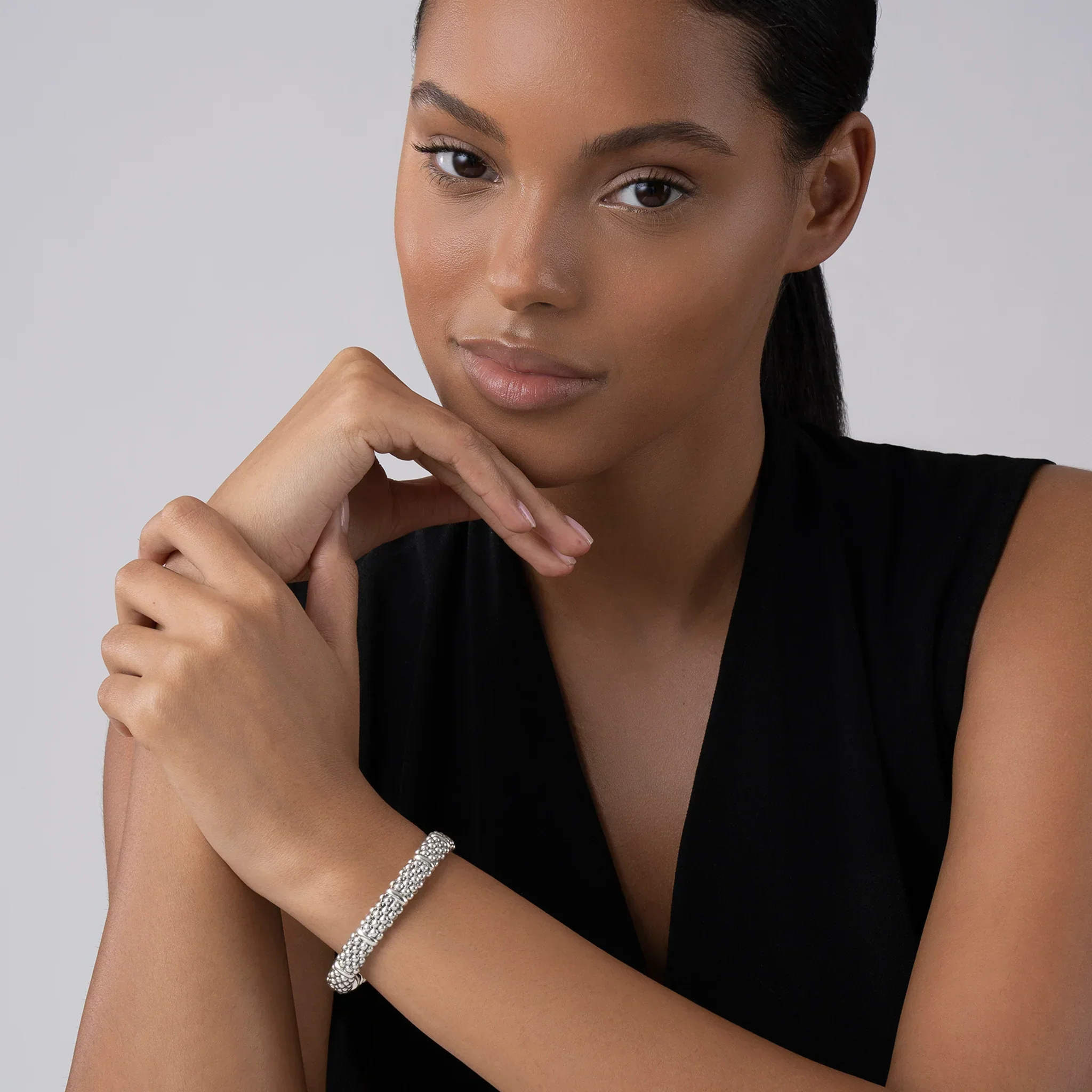 Silver Station Caviar Bracelet | 9mm - Image 3