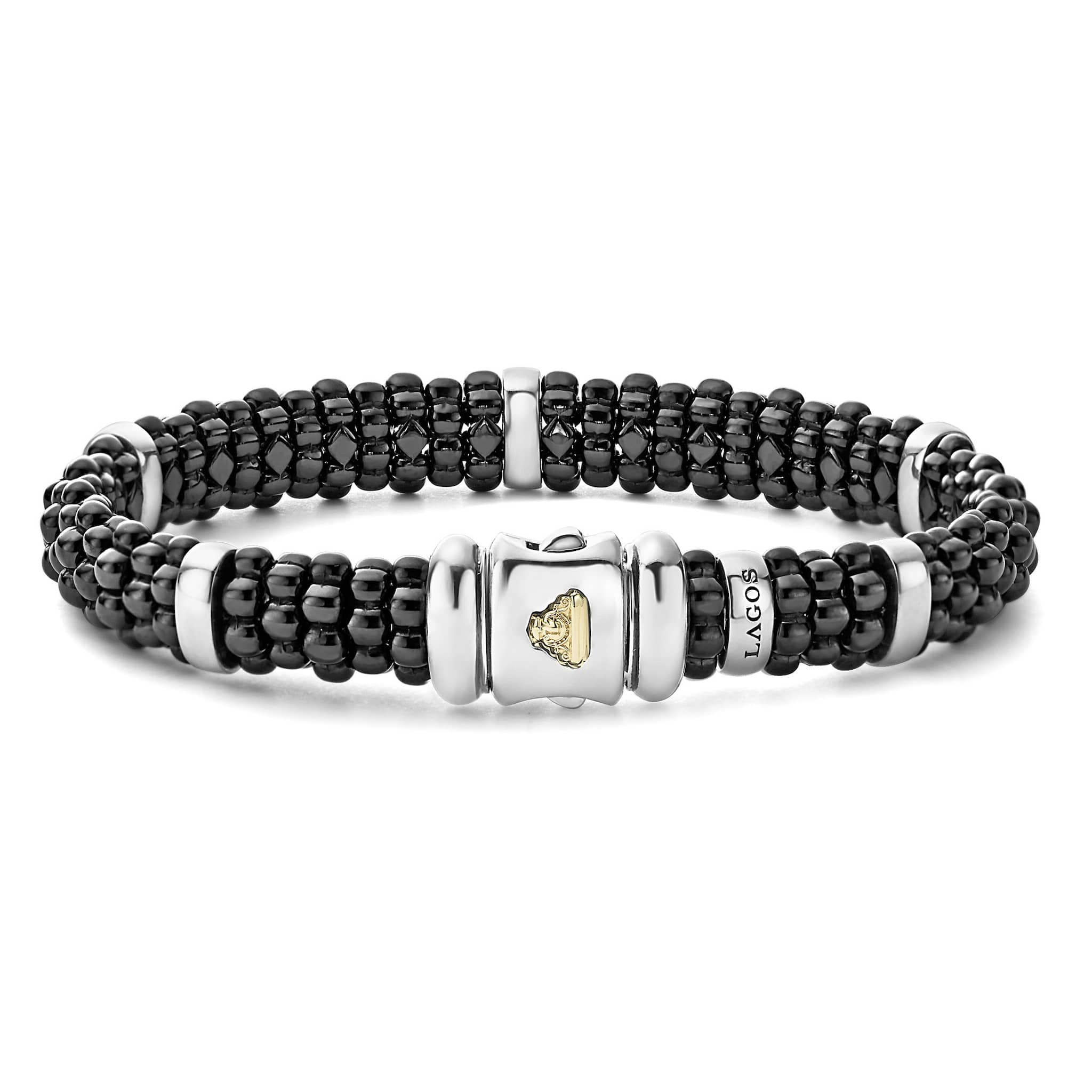 Silver Station Ceramic Caviar Bracelet | 9mm - Image 3