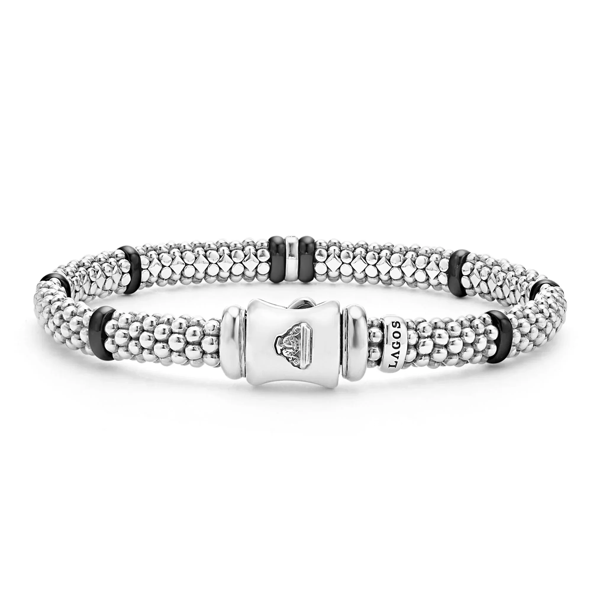 Single Station Diamond Caviar Bracelet | 6mm - Image 3
