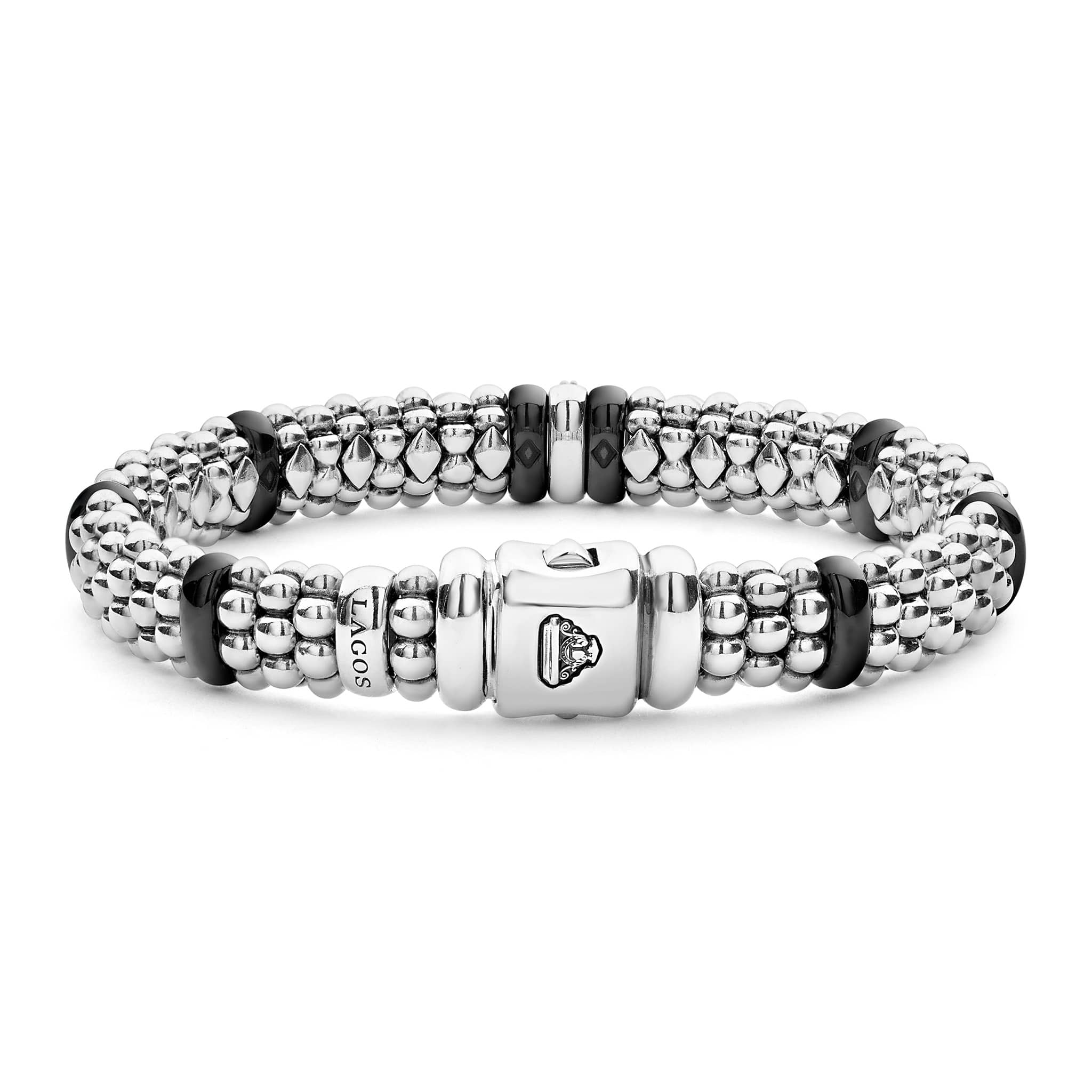 Single Station Diamond Caviar Bracelet | 9mm - Image 3