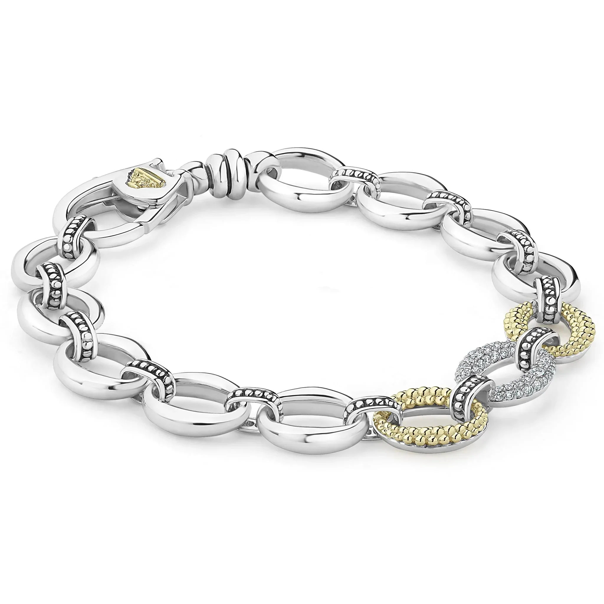 Single Station Diamond Link Bracelet - Image 3