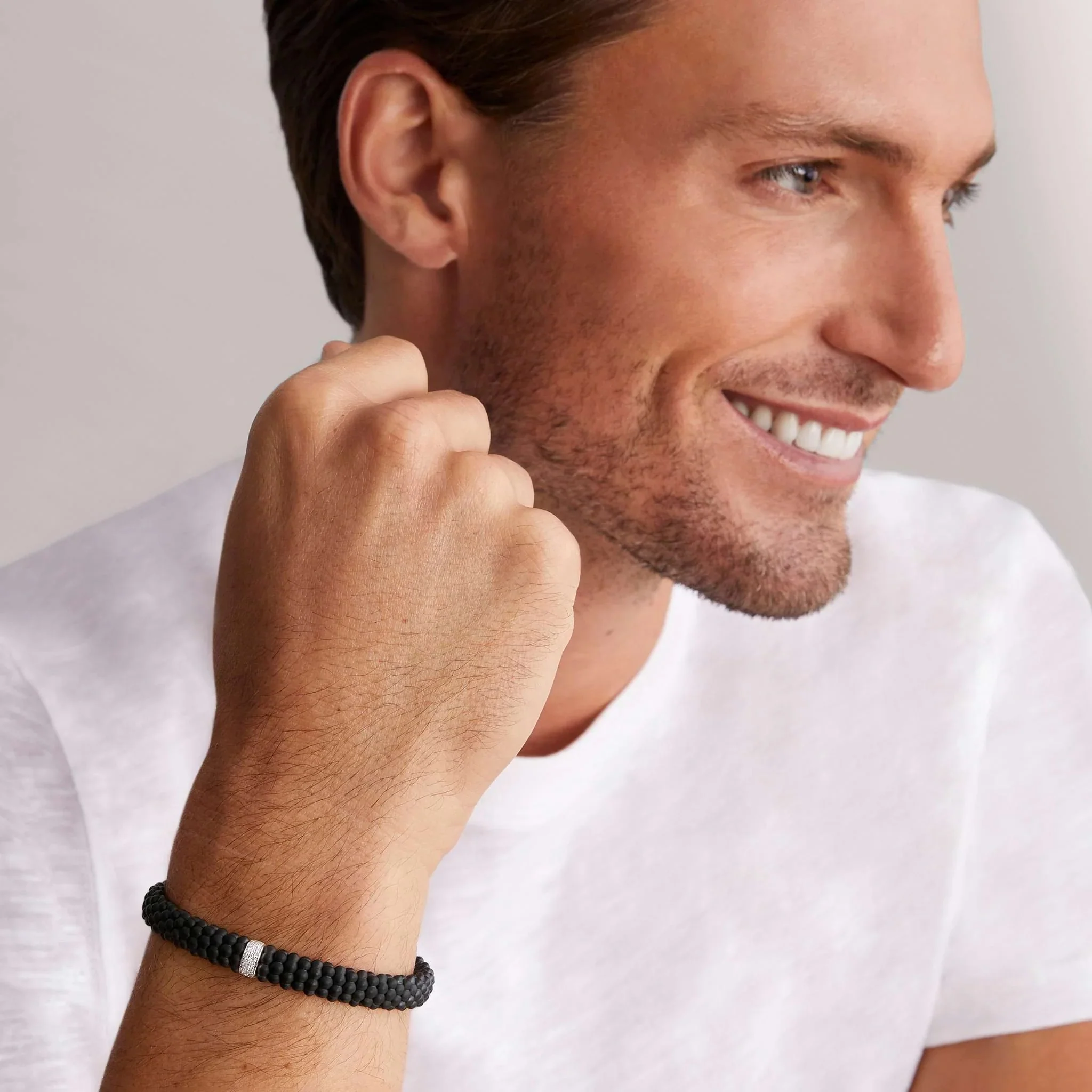 Single Station Matte Ceramic Diamond Bracelet | 9mm - Image 3