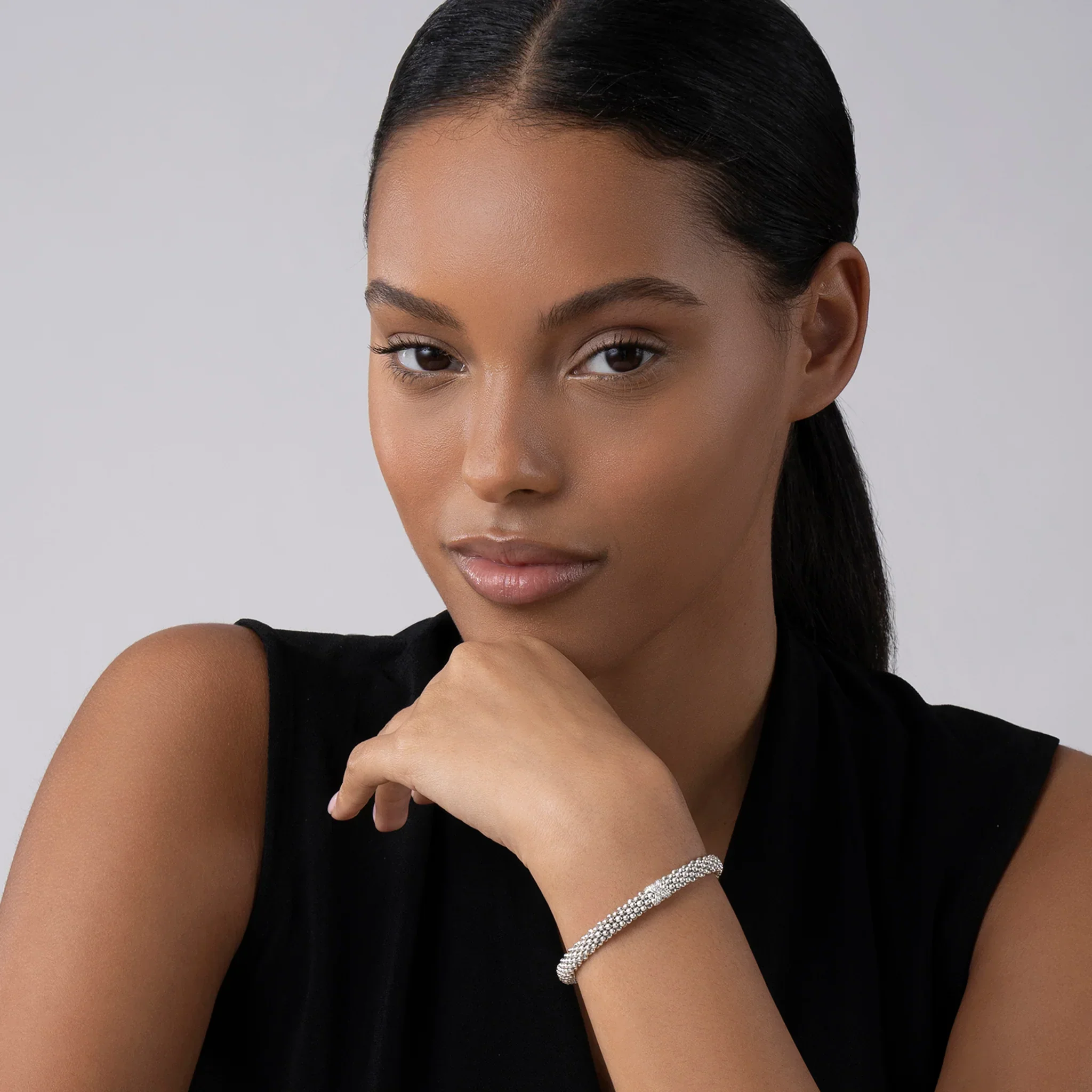 Single Station X Silver Diamond Bracelet | 6mm - Image 3