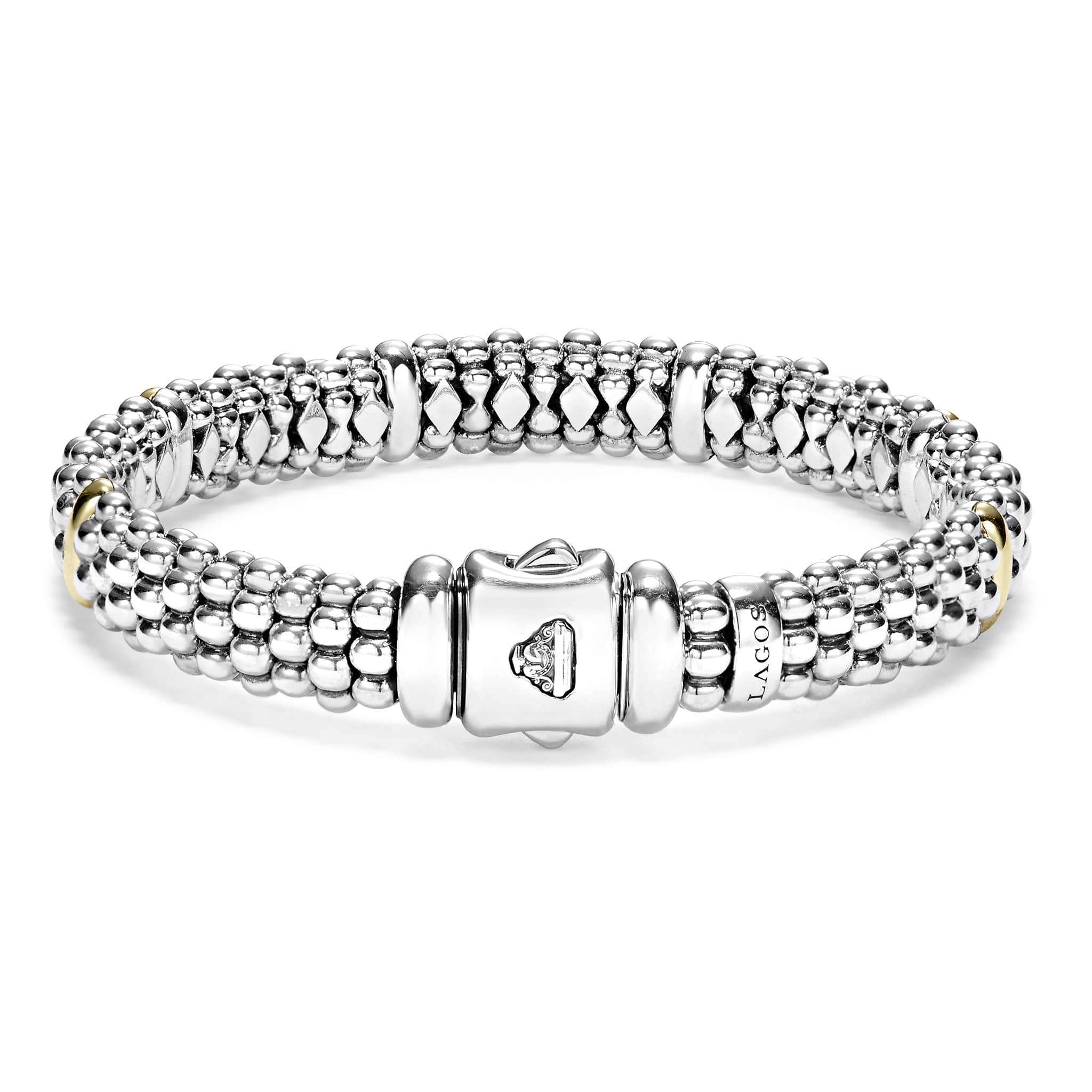 Six Gold Station Caviar Bracelet | 9mm - Image 3
