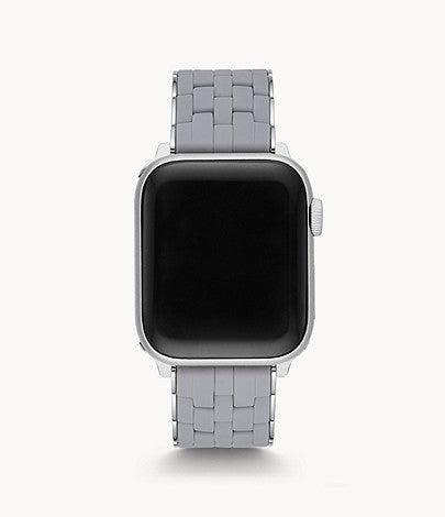 Slate and Stainless Silicone-Wrapped Bracelet Band for Apple Watch® - Image 2