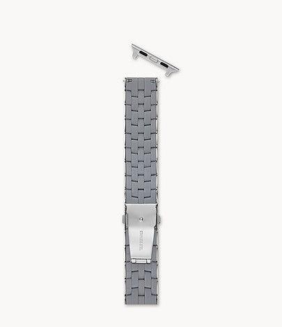 Slate and Stainless Silicone-Wrapped Bracelet Band for Apple Watch® - Image 3