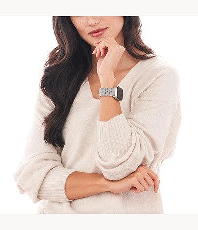 Slate and Stainless Silicone-Wrapped Bracelet Band for Apple Watch® - Image 4