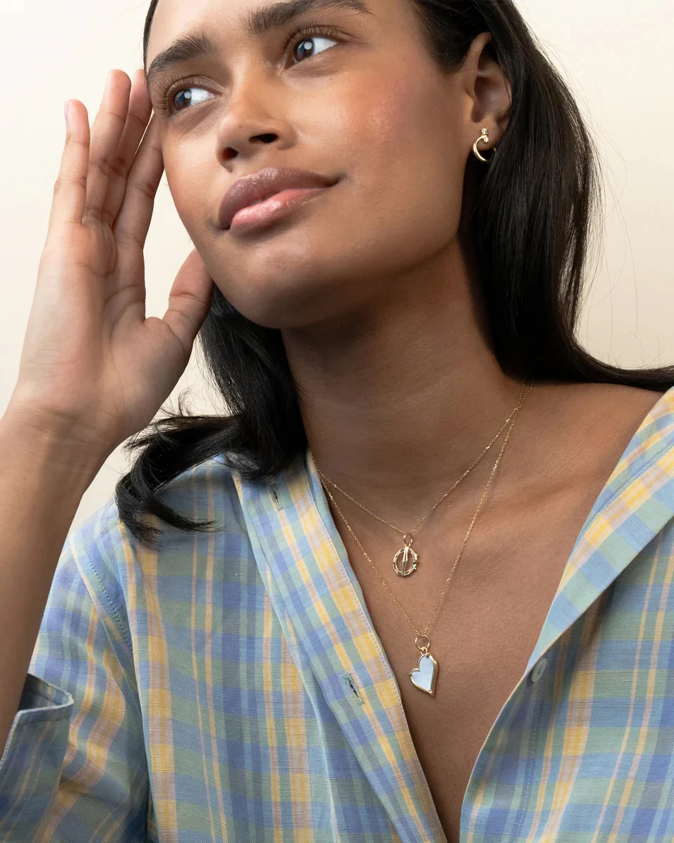 Small "Points North" 18K Gold Charm - Image 2