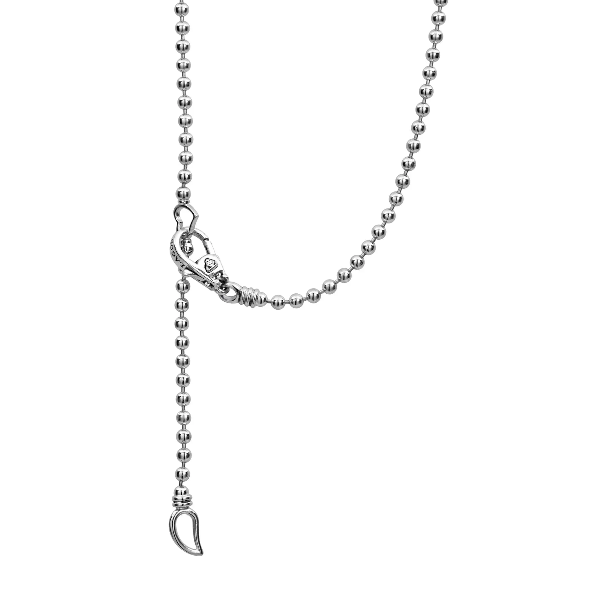 Small Station Diamond Beaded Necklace - Image 2