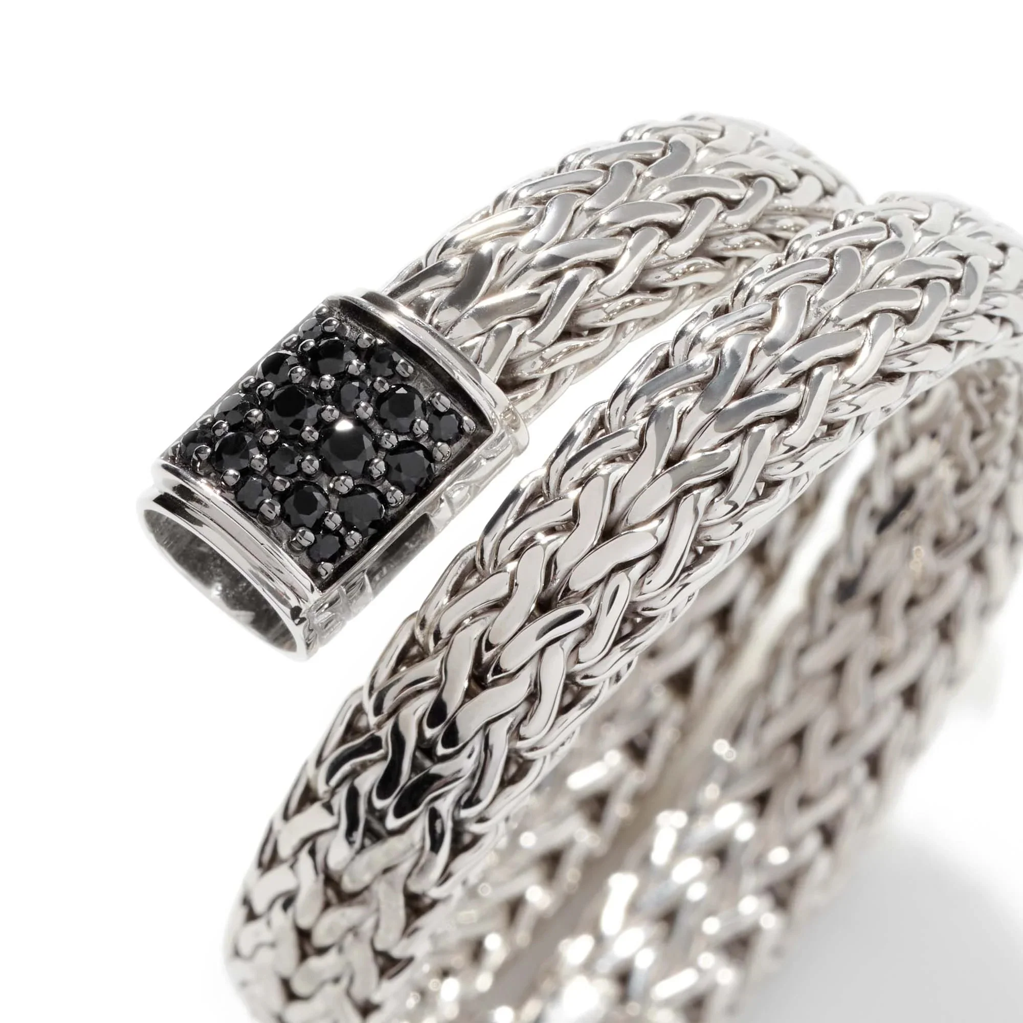 Sterling Silver and Black Sapphire Icon Bracelet - Image 3