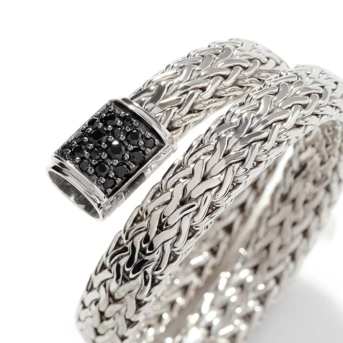 Sterling Silver and Black Sapphire Icon Bracelet - Image 4