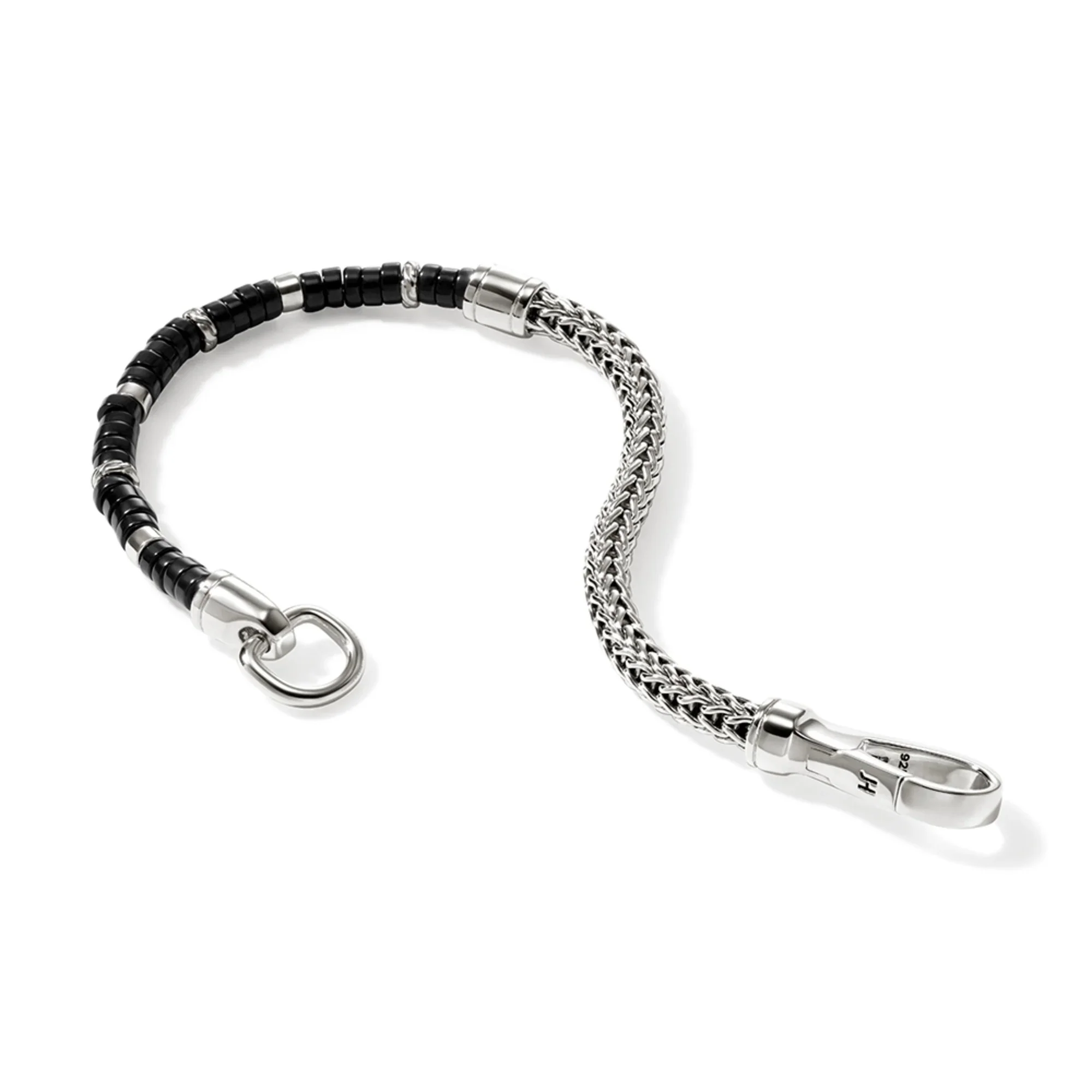 Sterling Silver & Black Onyx Chain Bracelet - Image 2