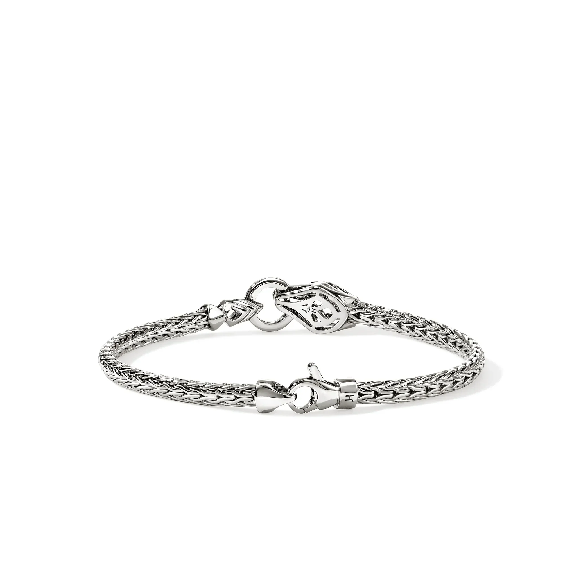 Sterling Silver, Blue Sapphires and Diamonds Naga Bracelet - Image 2