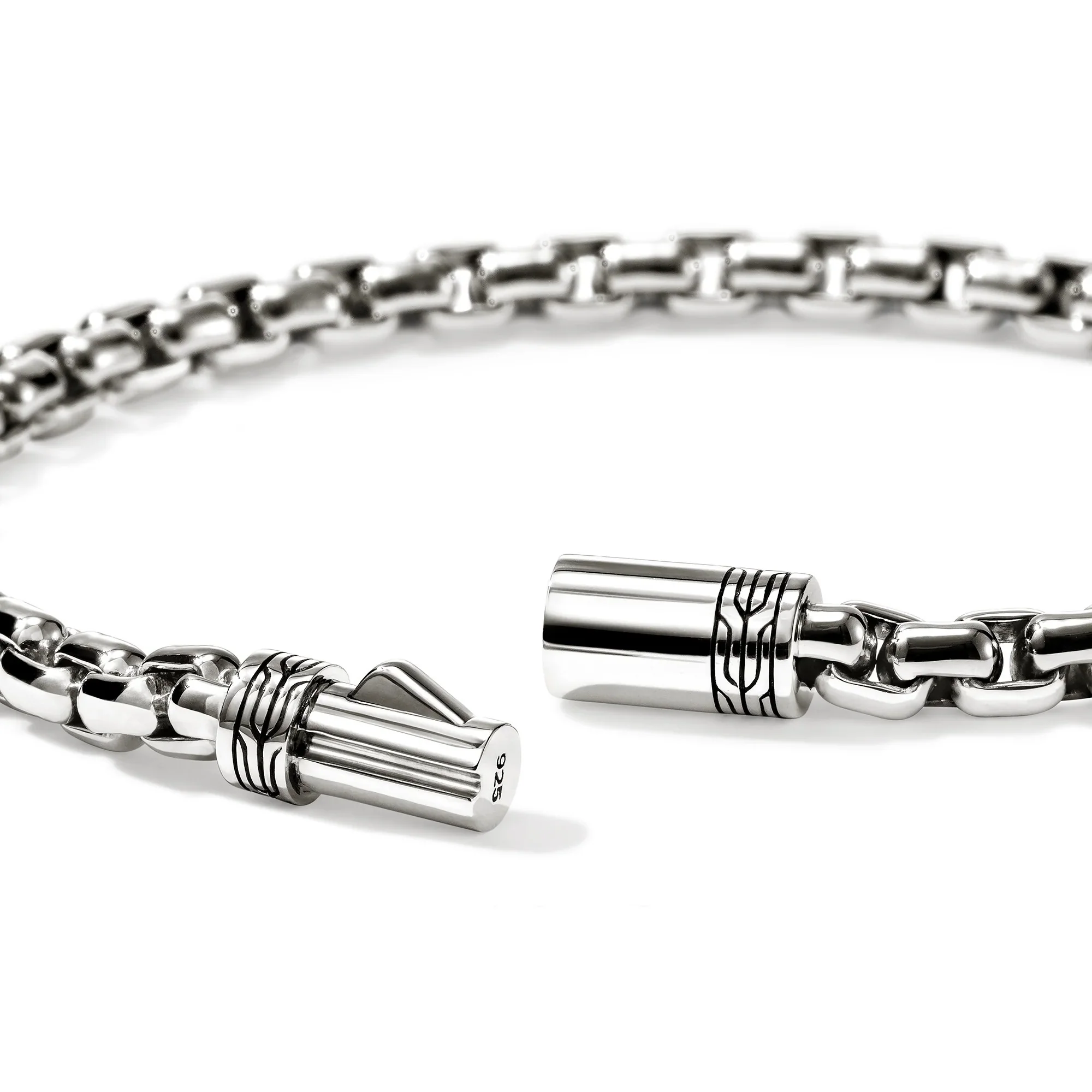 Sterling Silver Box Chain Bracelet 4.8MM - Image 2