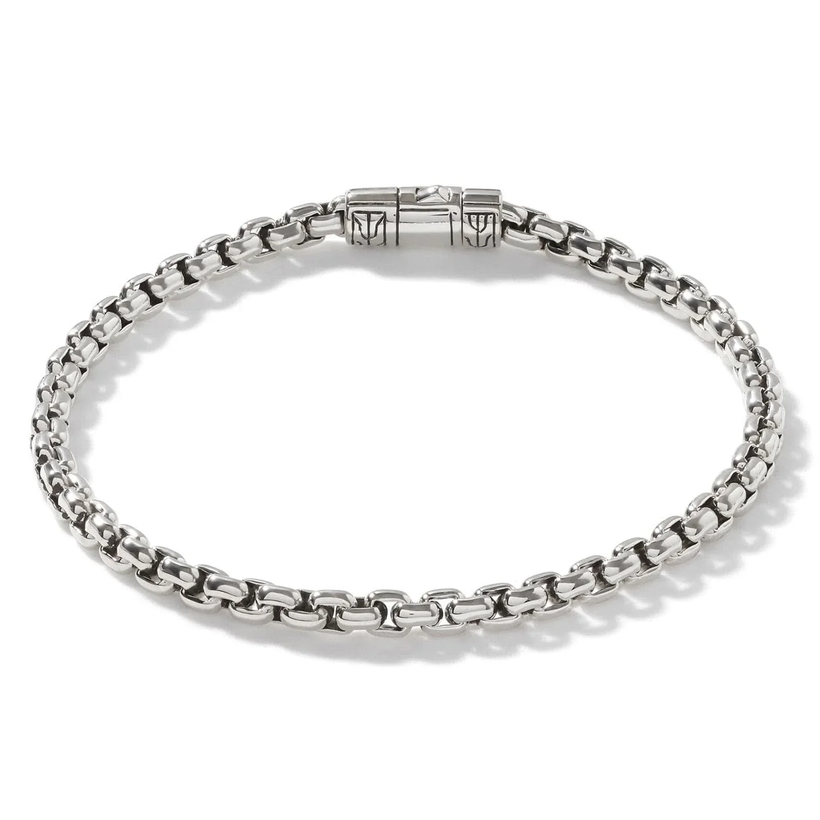 Sterling Silver Box Chain Bracelet 4MM - Image 2