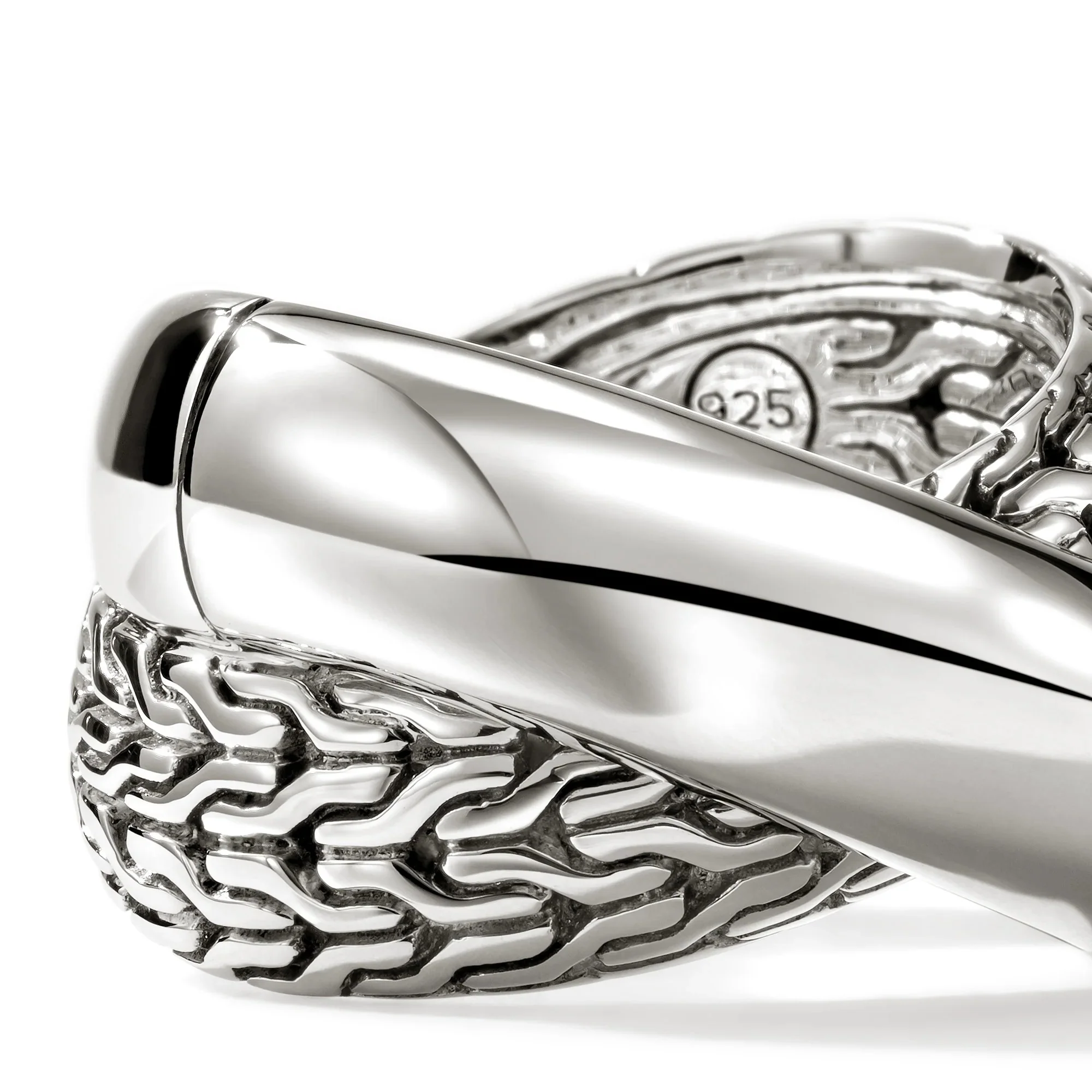 Sterling Silver Essential Crossover Ring - Image 2