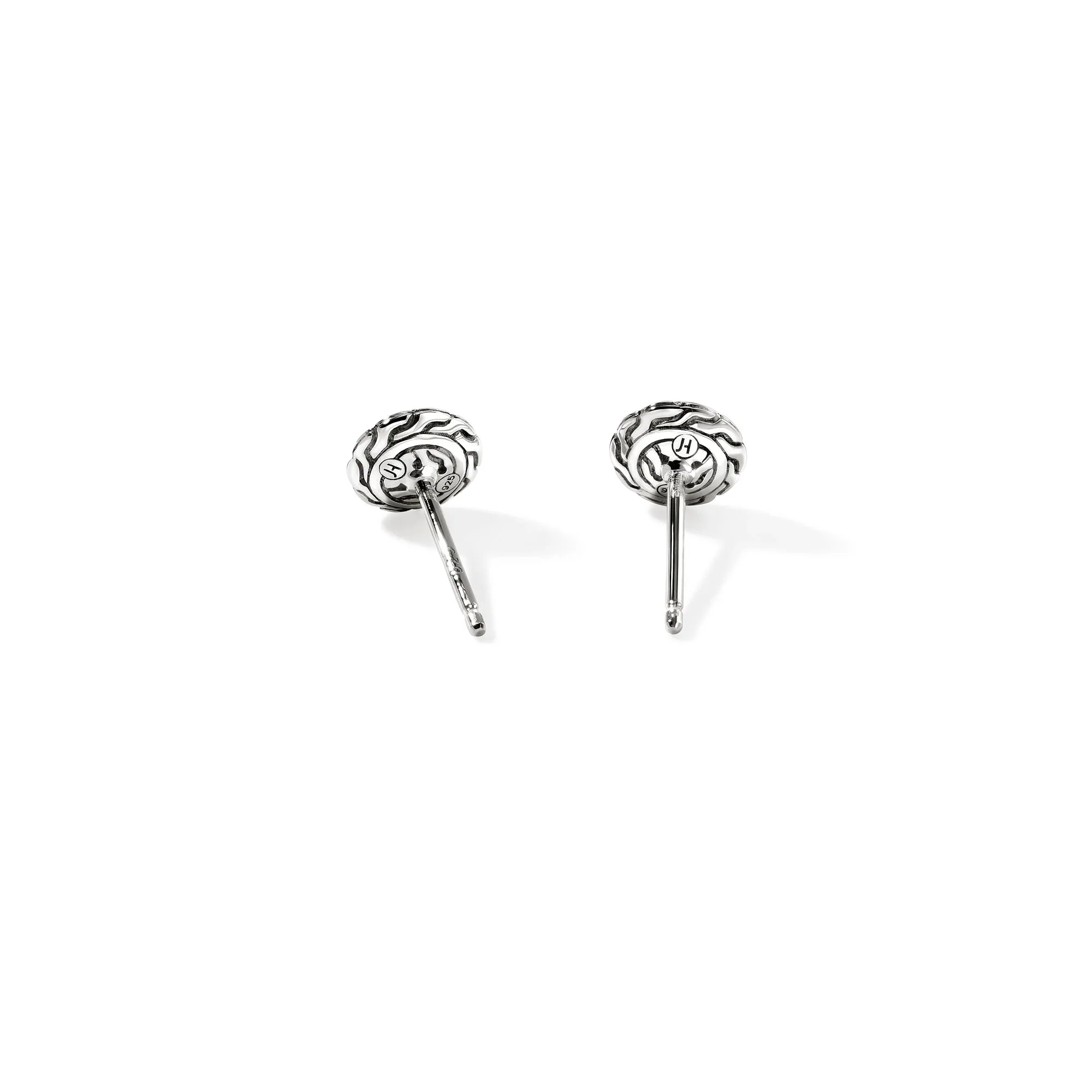 Sterling Silver Essential Pavé Diamond Stud Earring - Image 2