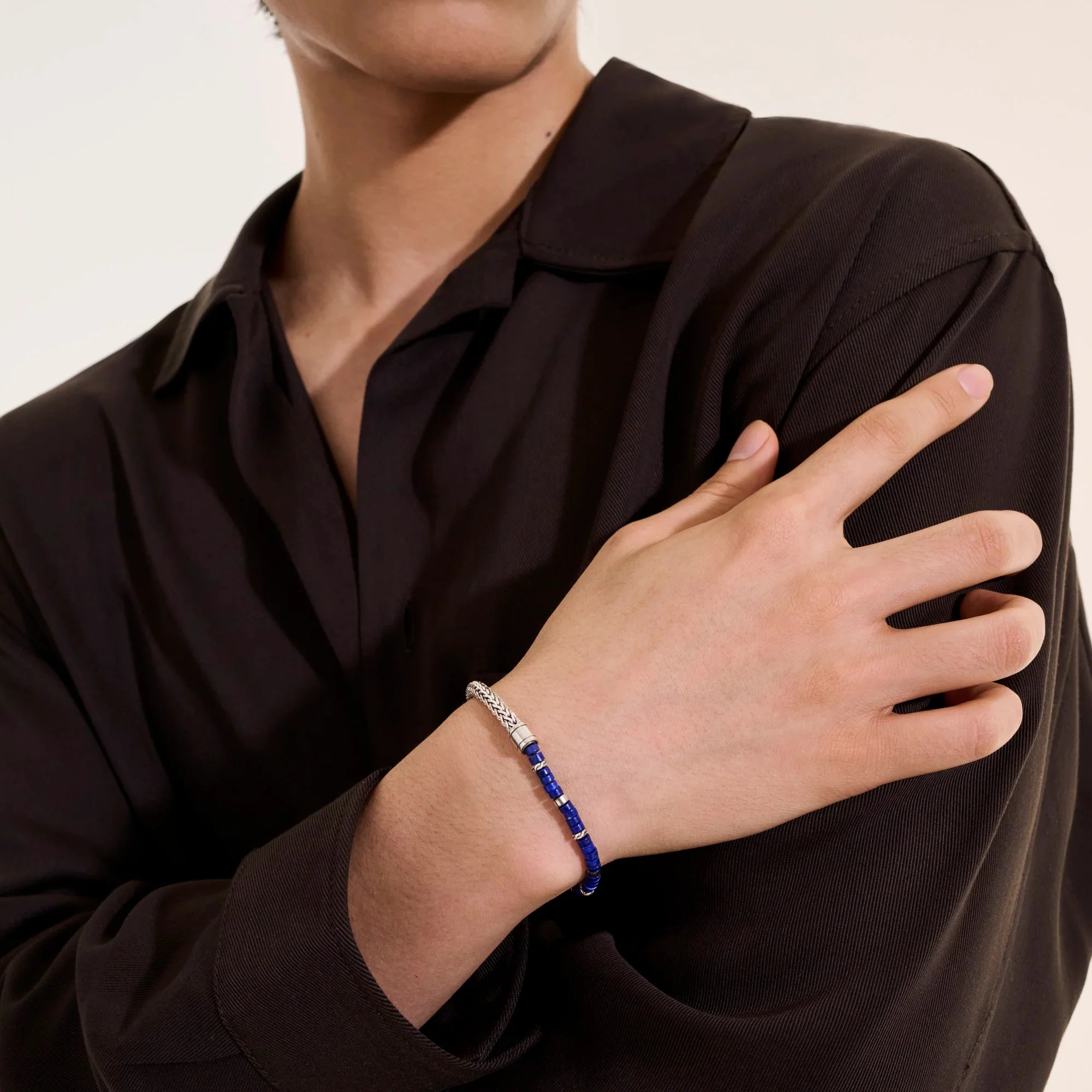 Sterling Silver Heishi Chain Bracelet - Image 3