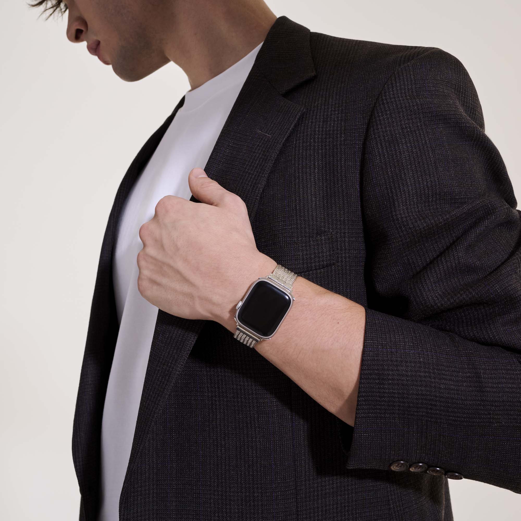 Sterling Silver Smart Watch Strap 18MM - Image 4
