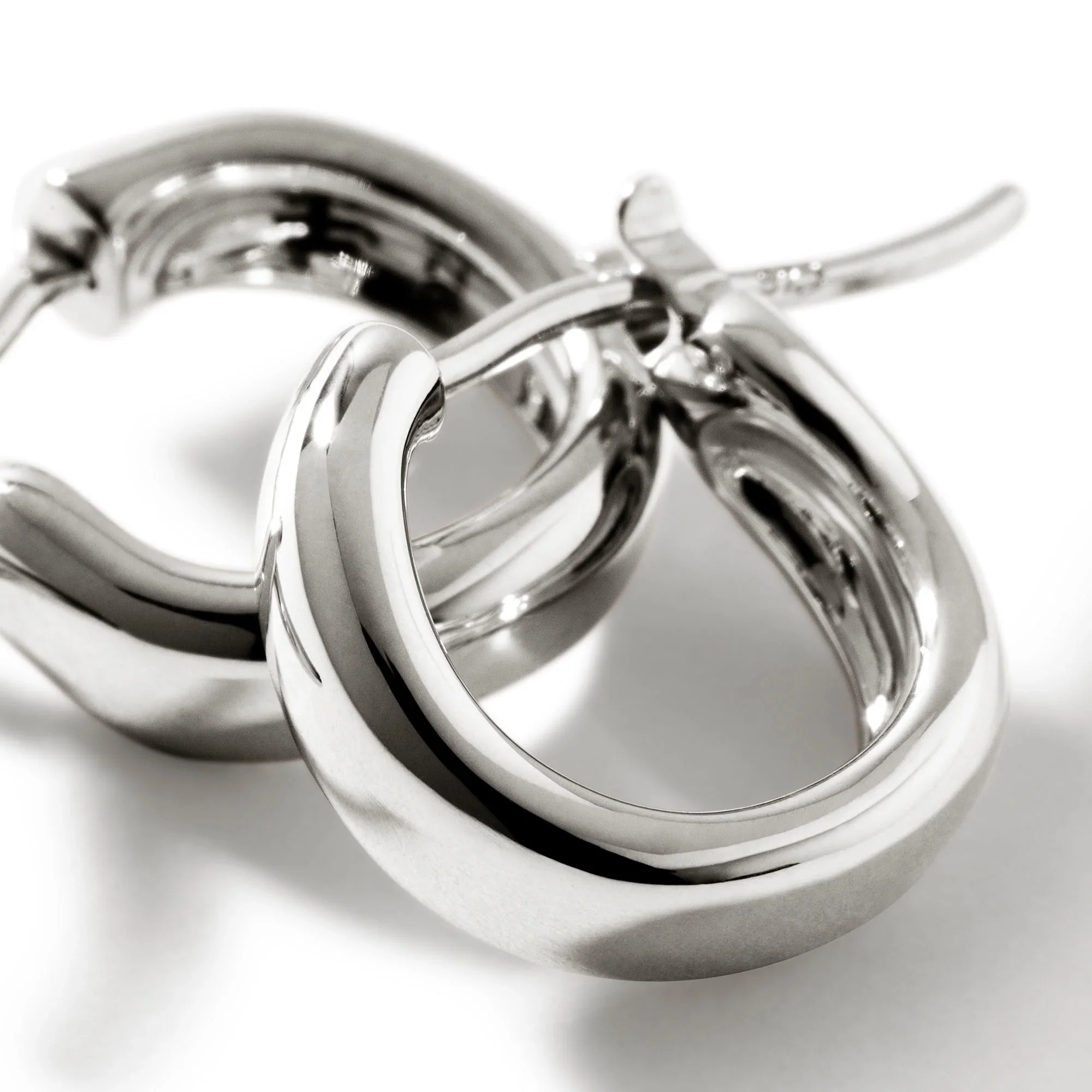 Sterling Silver Surf Huggie Earrings - Image 2