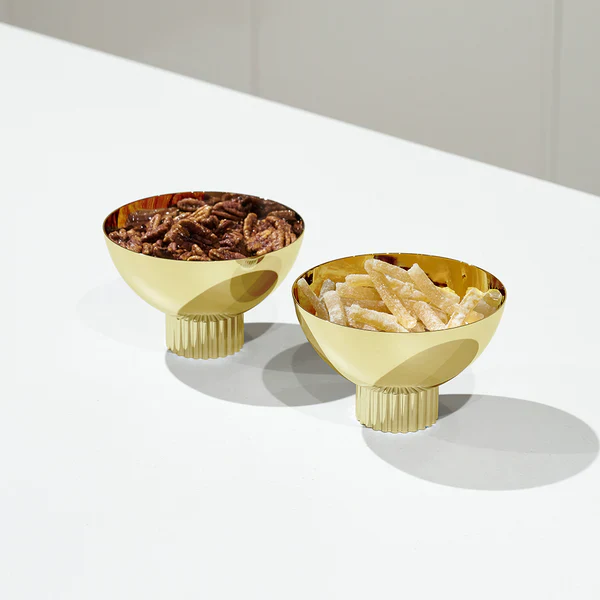 Striations Nut Bowl, Gold - Image 3