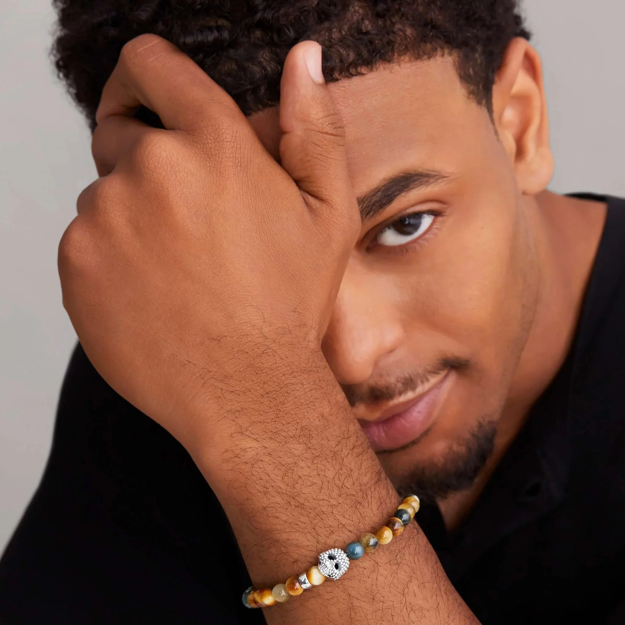 Tigereye Skull Bracelet - Image 2