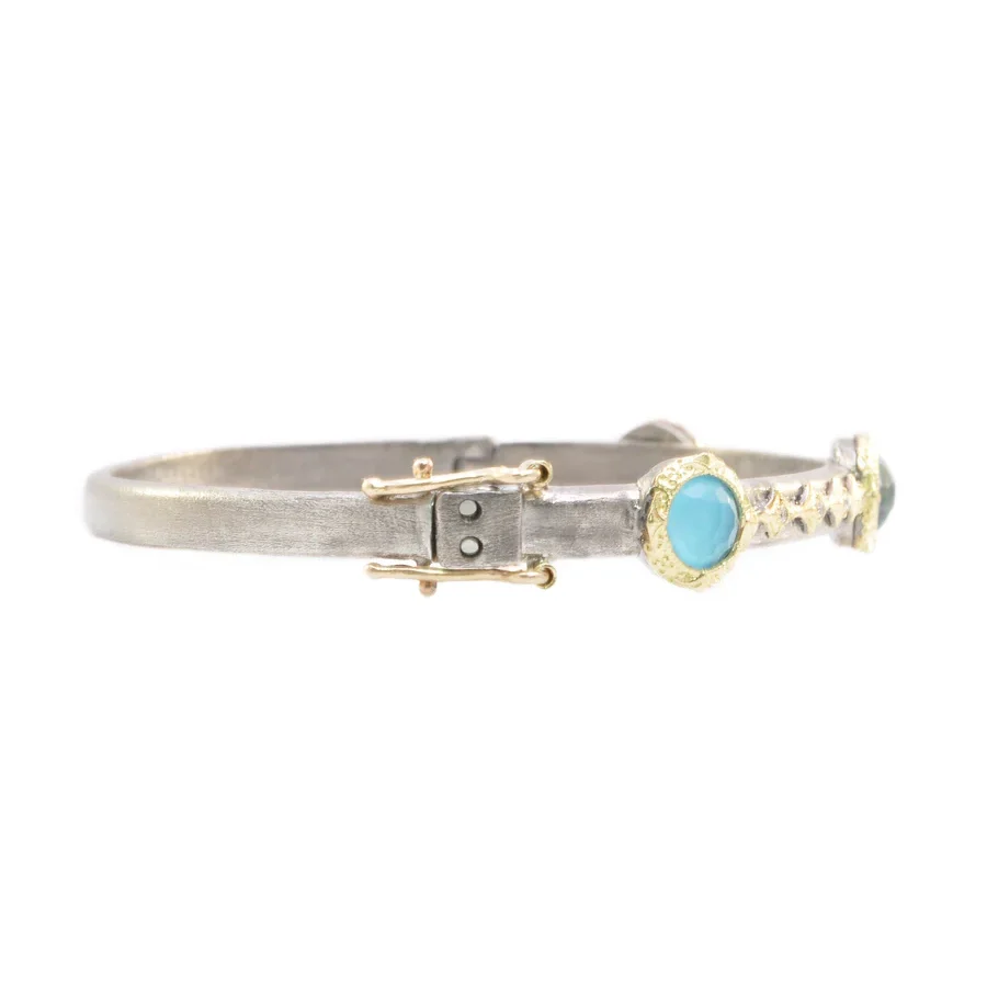 Turquoise Crivelli Bangle Bracelet - Image 2