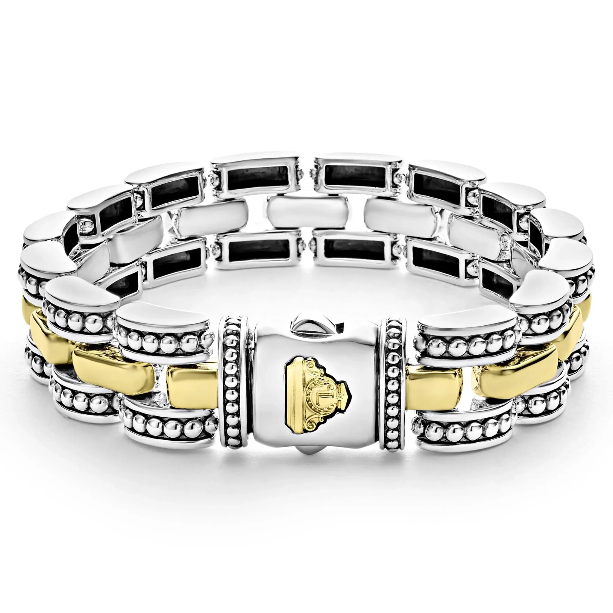 Two-Tone Caviar Link Bracelet - Image 3