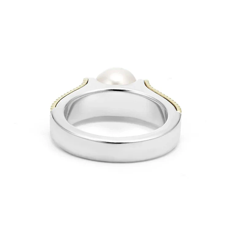 Two-Tone Caviar Pearl Ring - Image 4