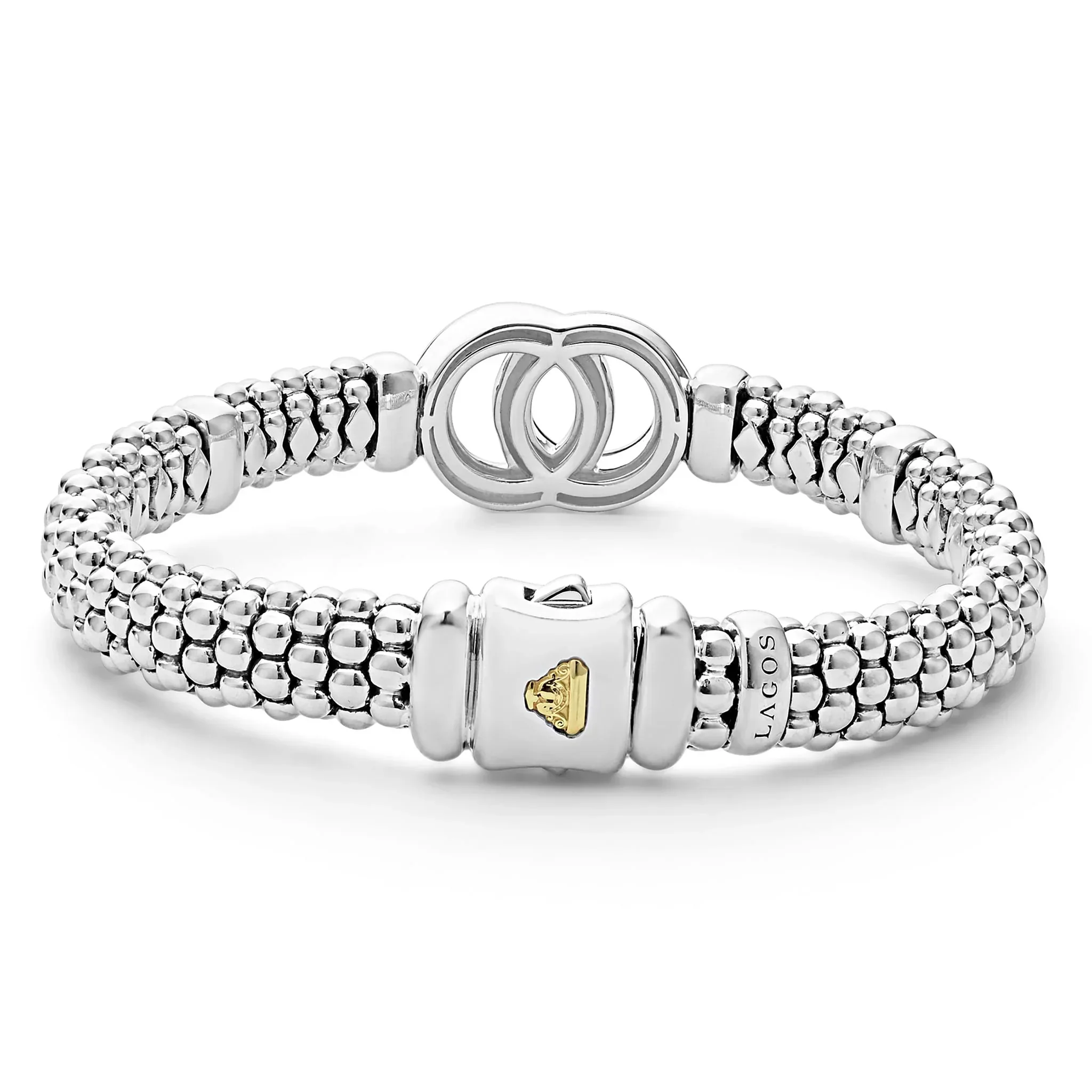 Two-Tone Interlocking Caviar Bracelet | 9mm - Image 3