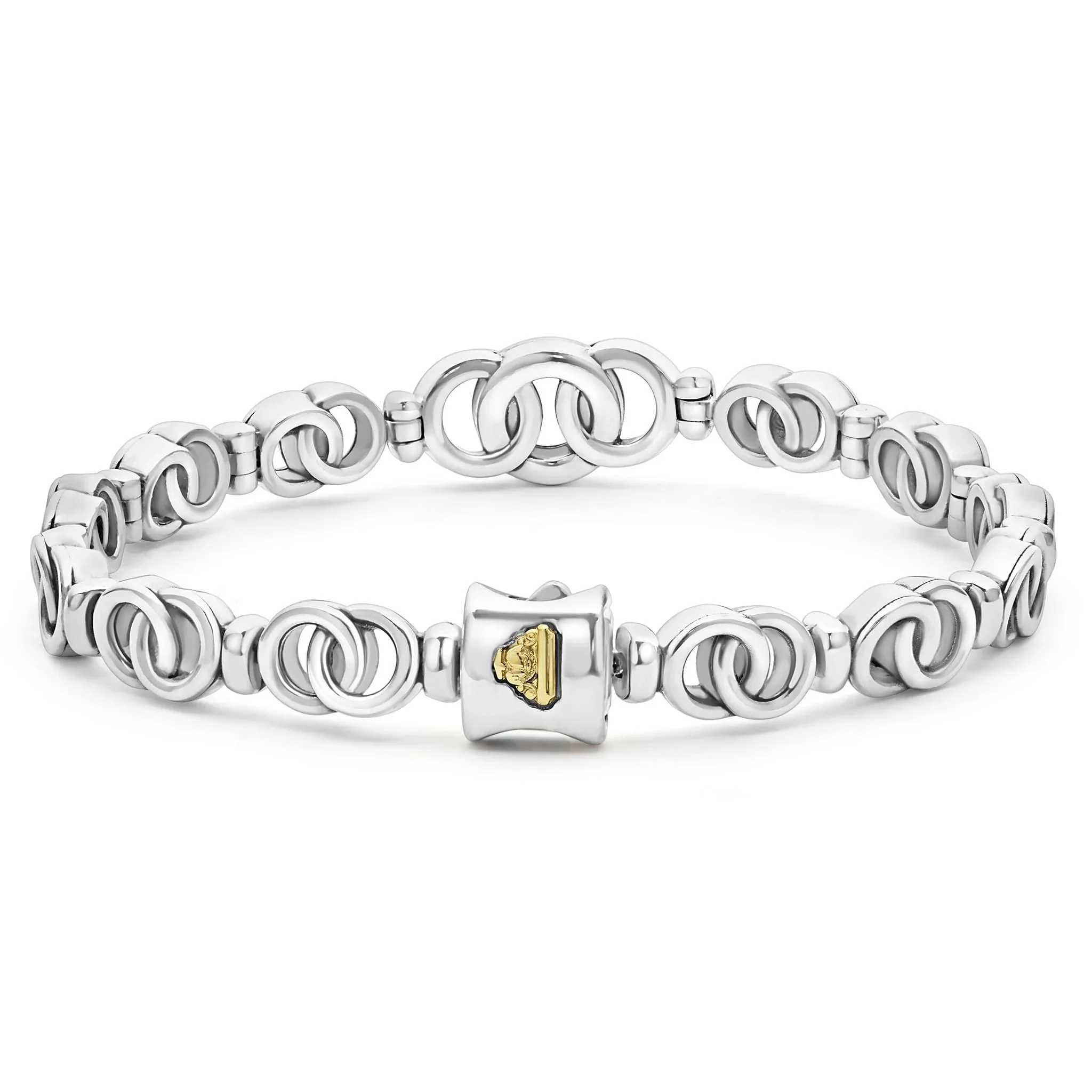 Two-Tone Interlocking Link Bracelet - Image 2