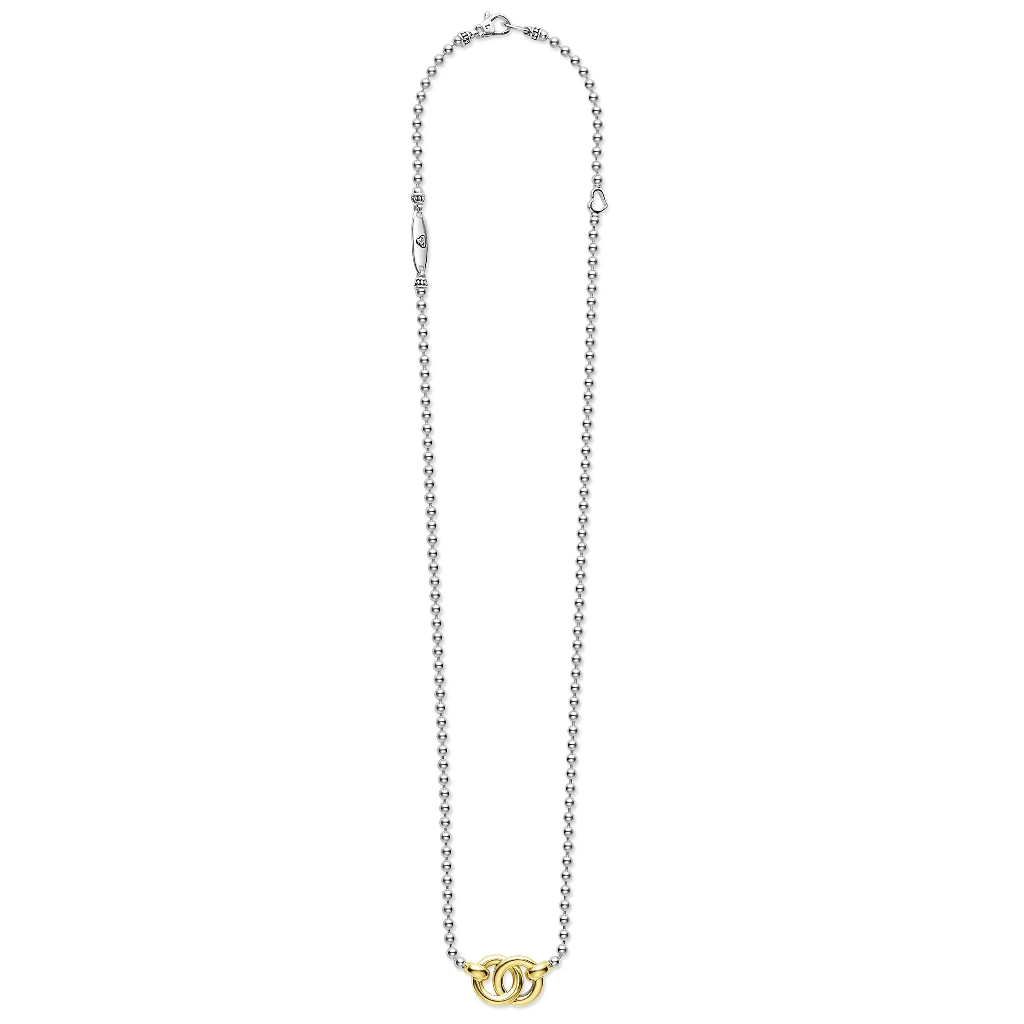 Two-Tone Interlocking Pendant Necklace - Image 3