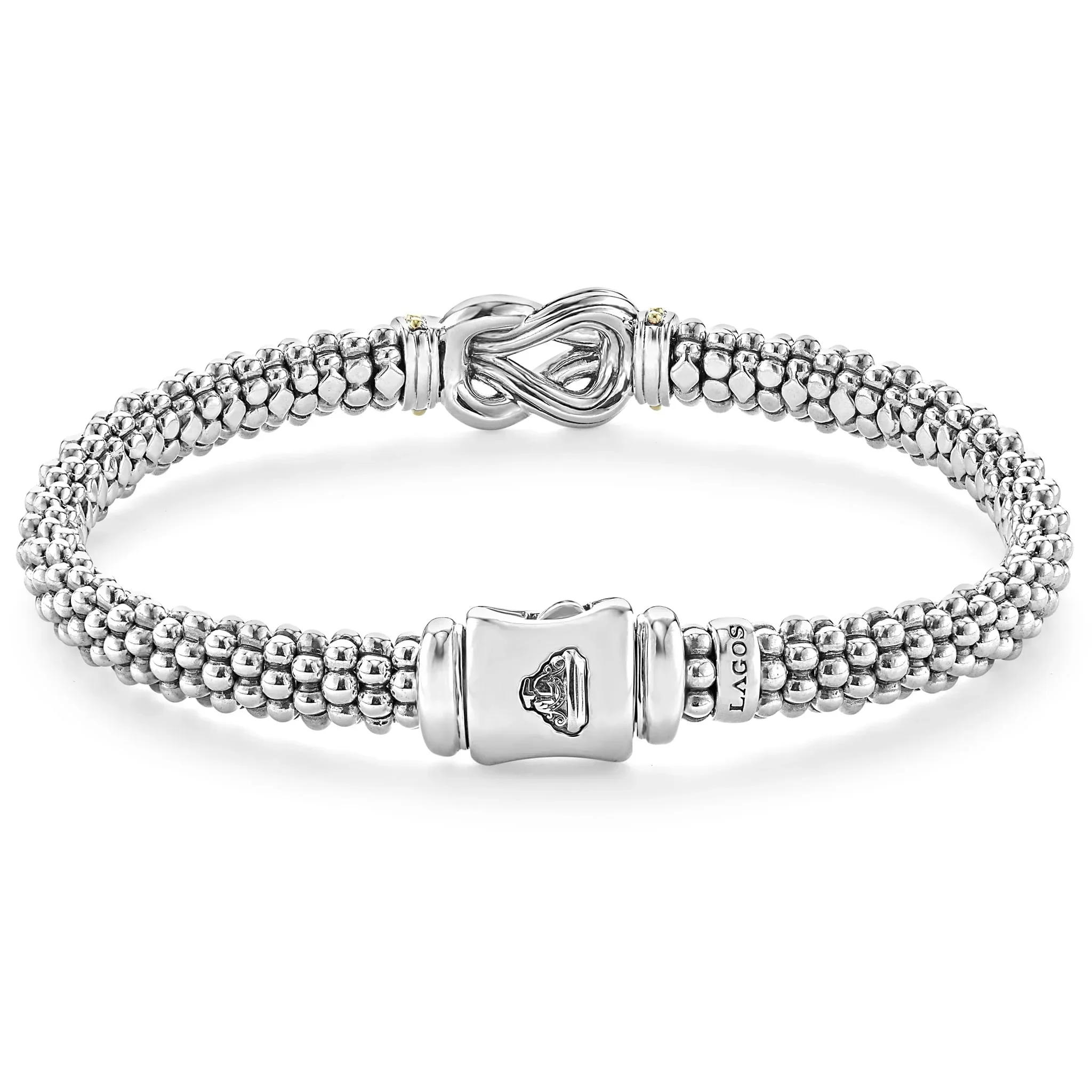 Two-Tone Knot Caviar Diamond Bracelet | 6mm - Image 2