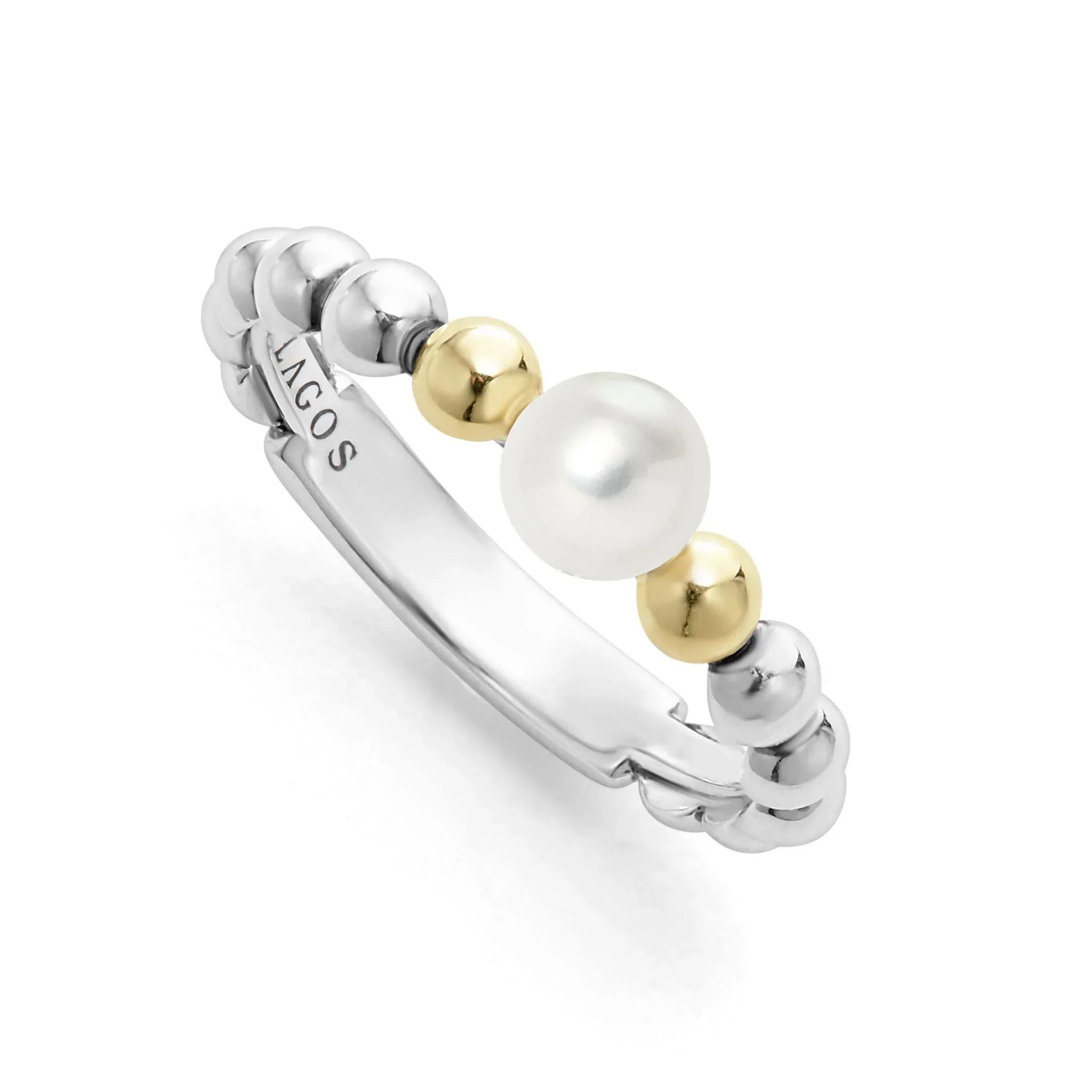 Two-Tone Pearl Ring - Image 3