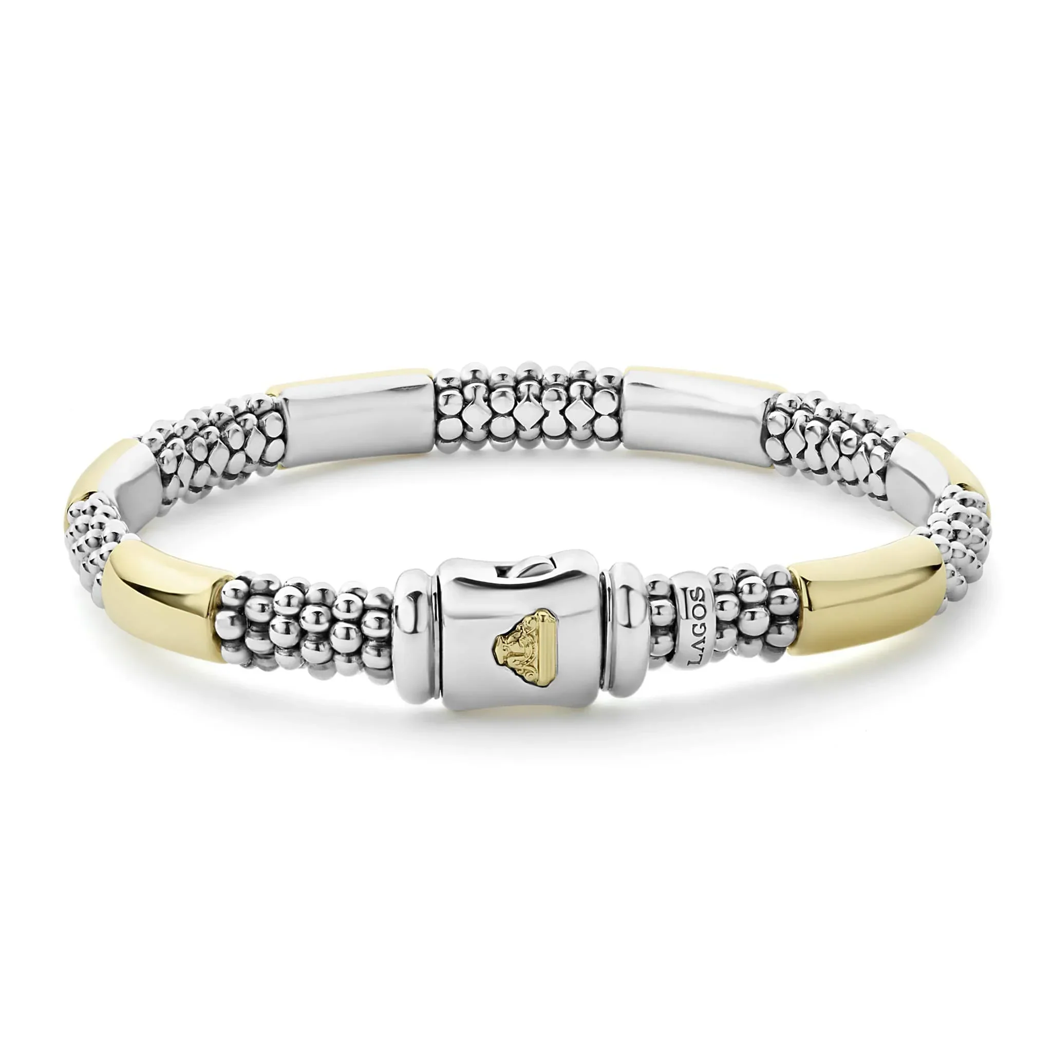 Two-Tone Station Caviar Bracelet | 6mm - Image 3