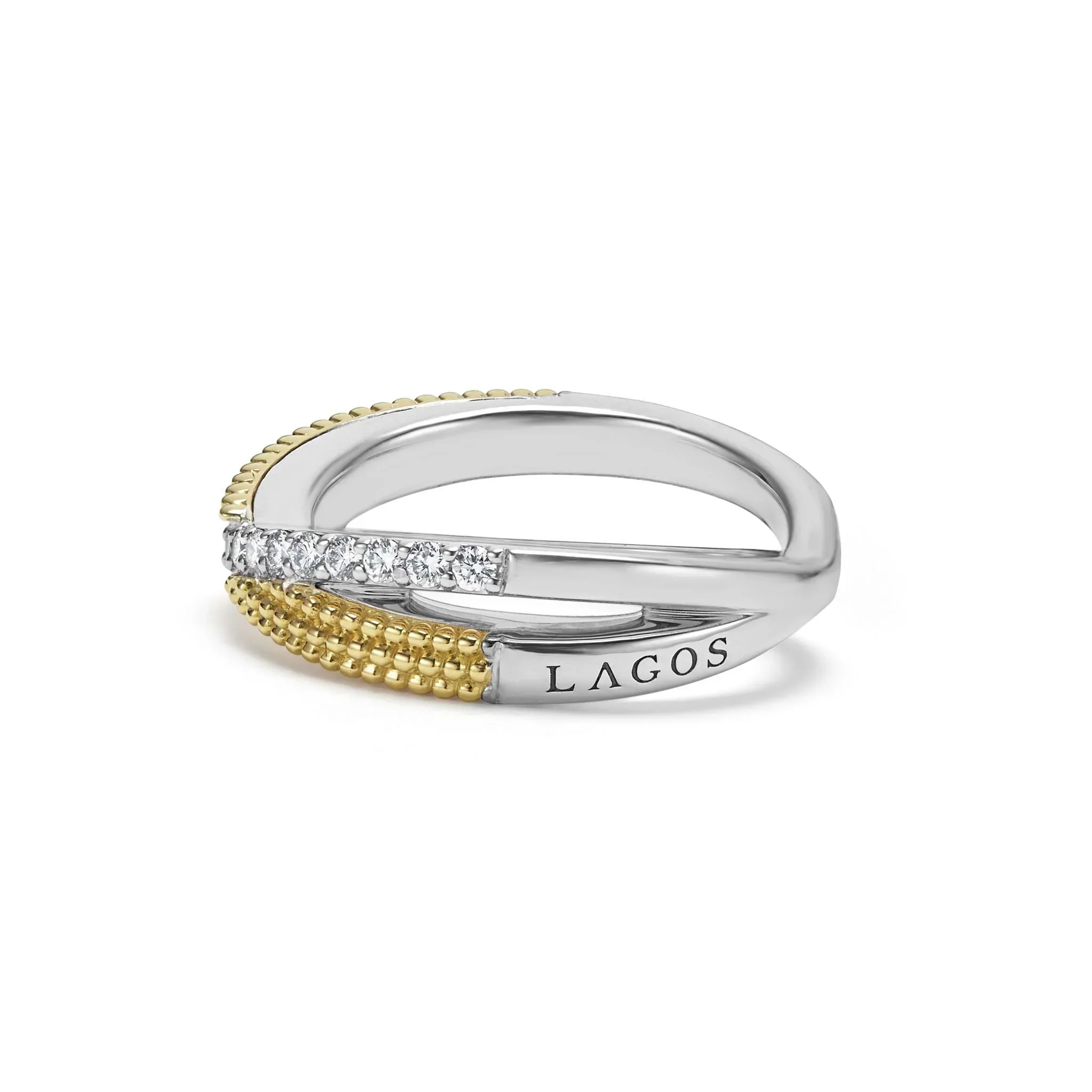Two-Tone X Diamond Ring - Image 3