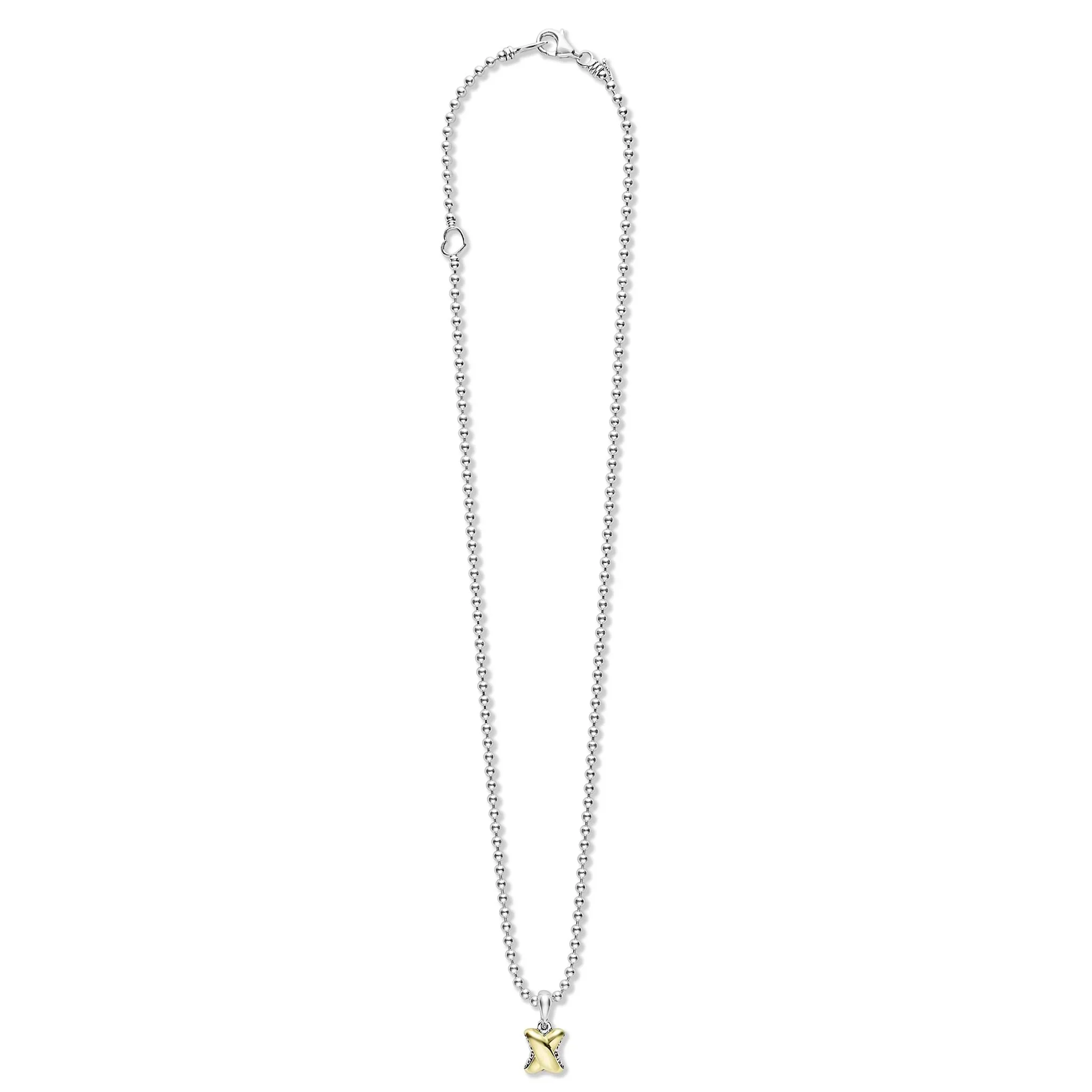 Two-Tone X Pendant Necklace - Image 3