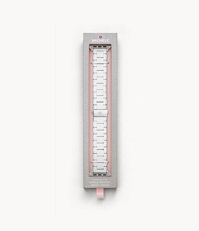 White and Stainless Silicone-Wrapped Bracelet Band for Apple Watch® - Image 6