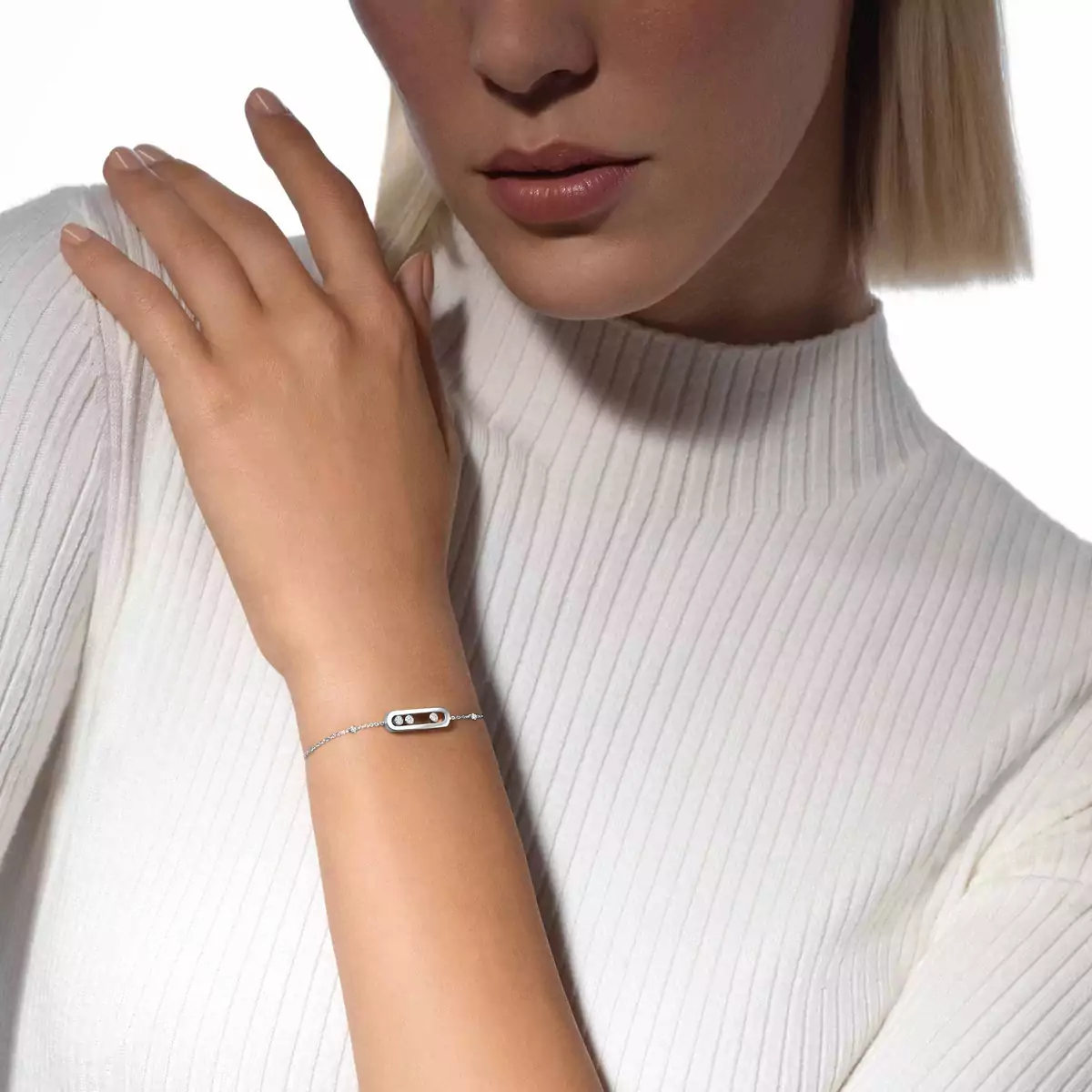 0.11ctw White Gold Diamond Bracelet - Image 4