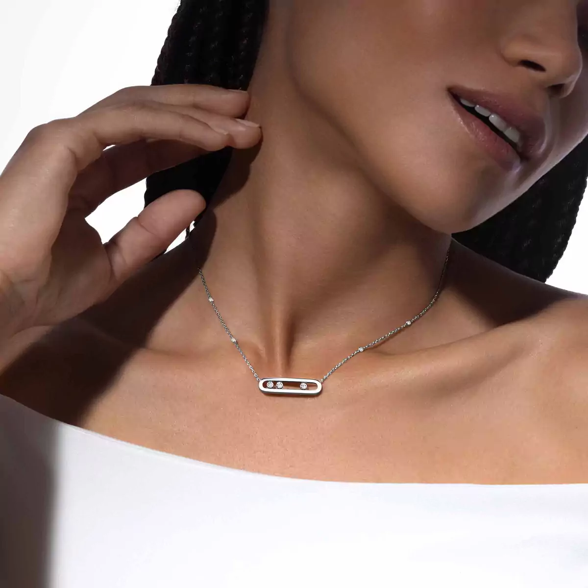 0.31ctw White Gold Diamond Necklace - Image 3