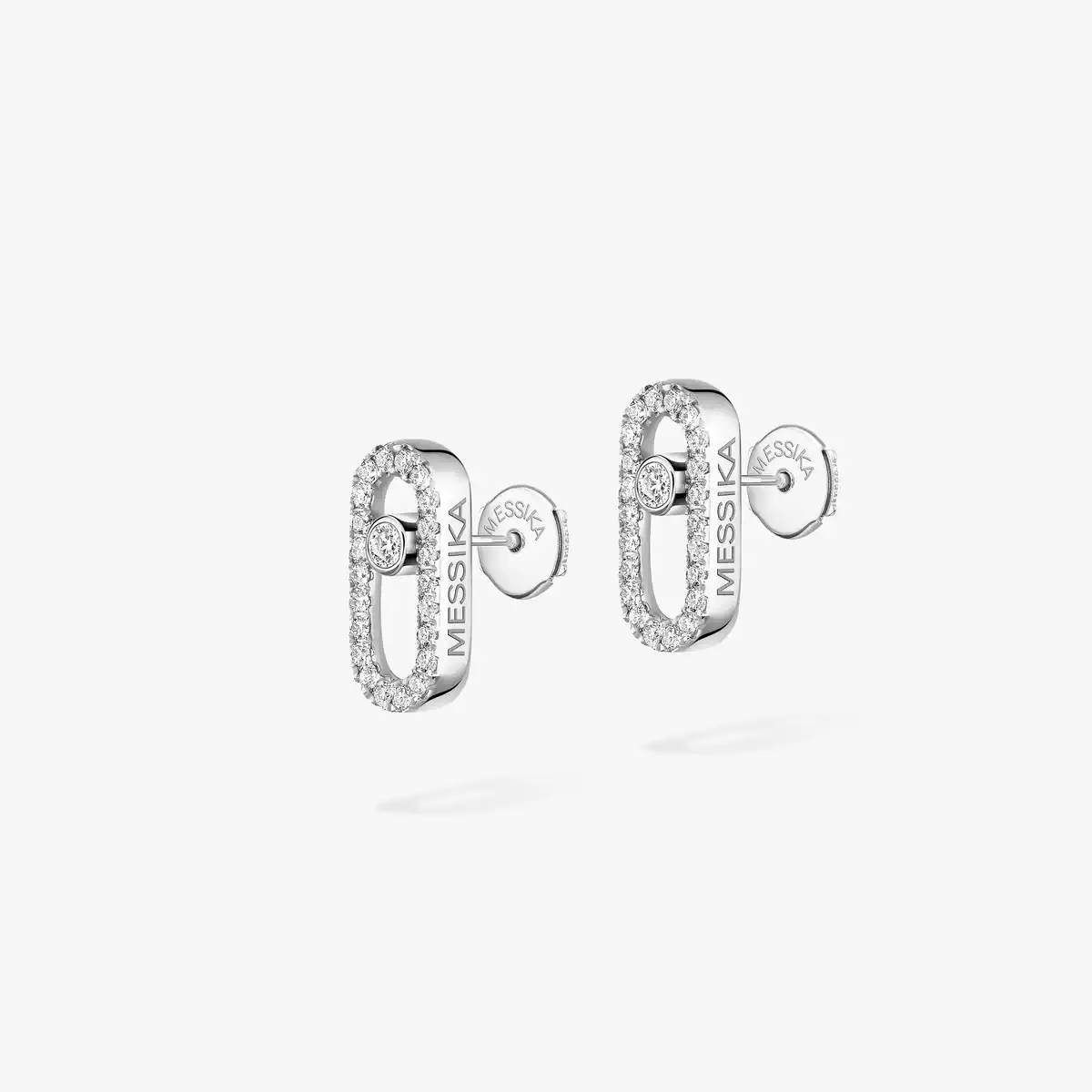 0.16ctw White Gold Diamond Pavé Stud Earrings - Image 2