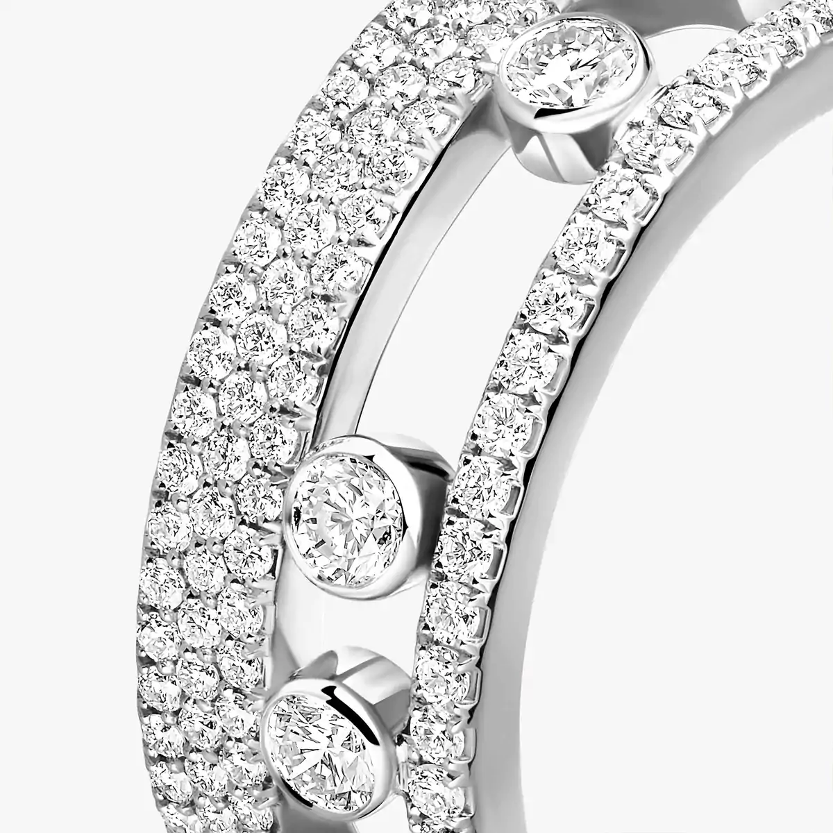 0.69ctw White Gold Diamond Pavé Fashion Ring - Image 2
