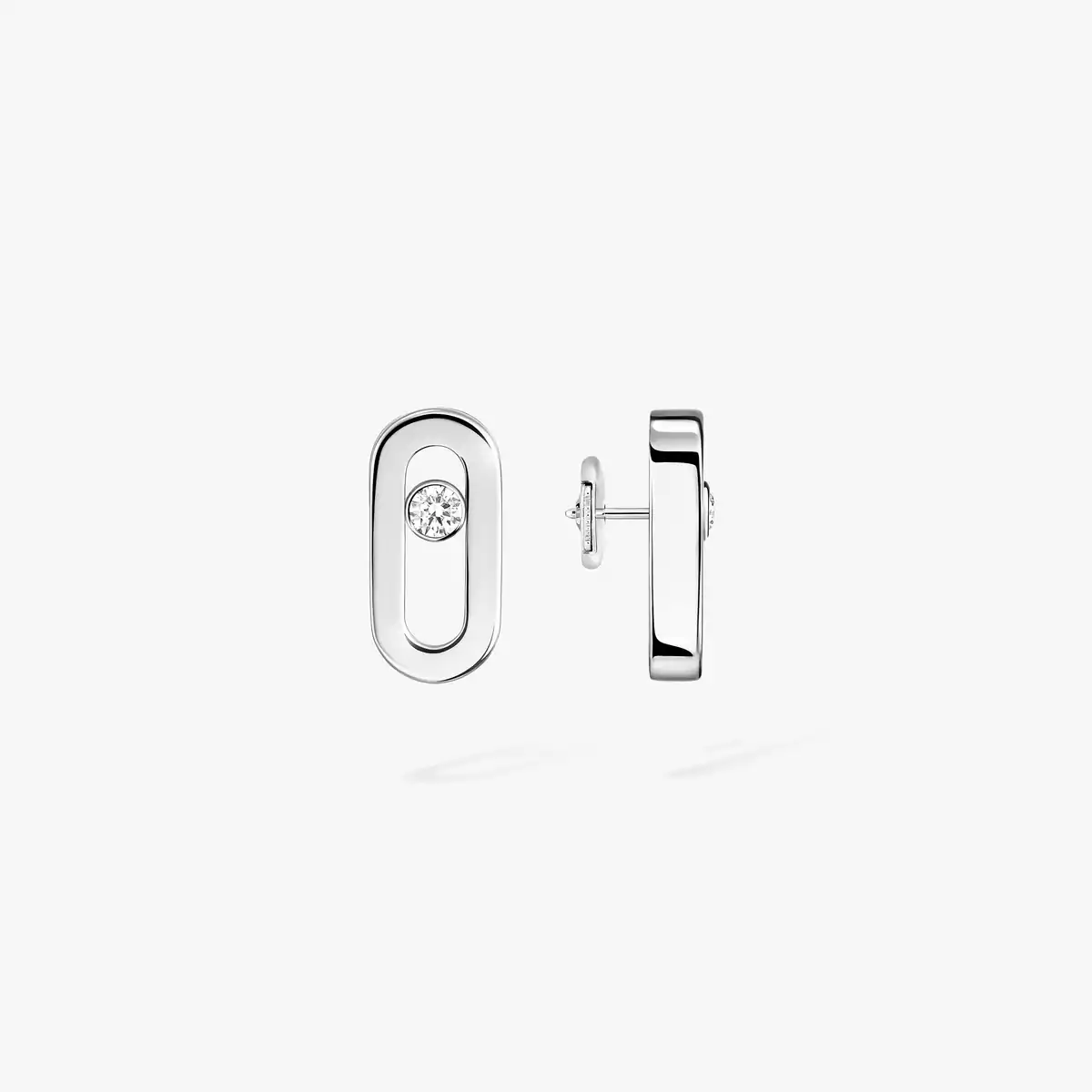 0.03ctw White Gold Diamond Stud Earrings - Image 2