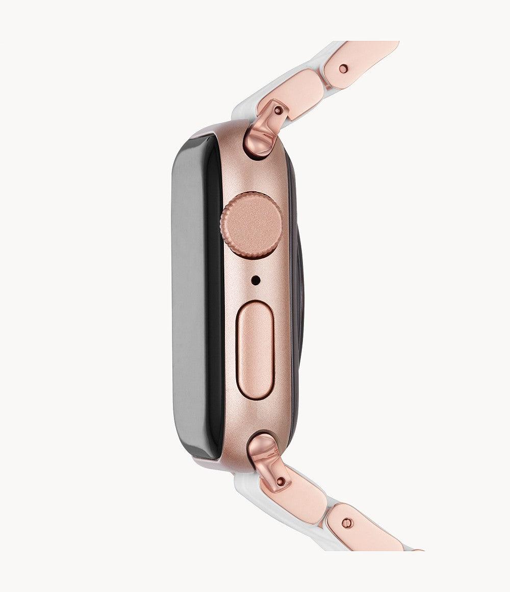 White Silicone-Wrapped Bracelet Band for Apple Watch® - Image 3