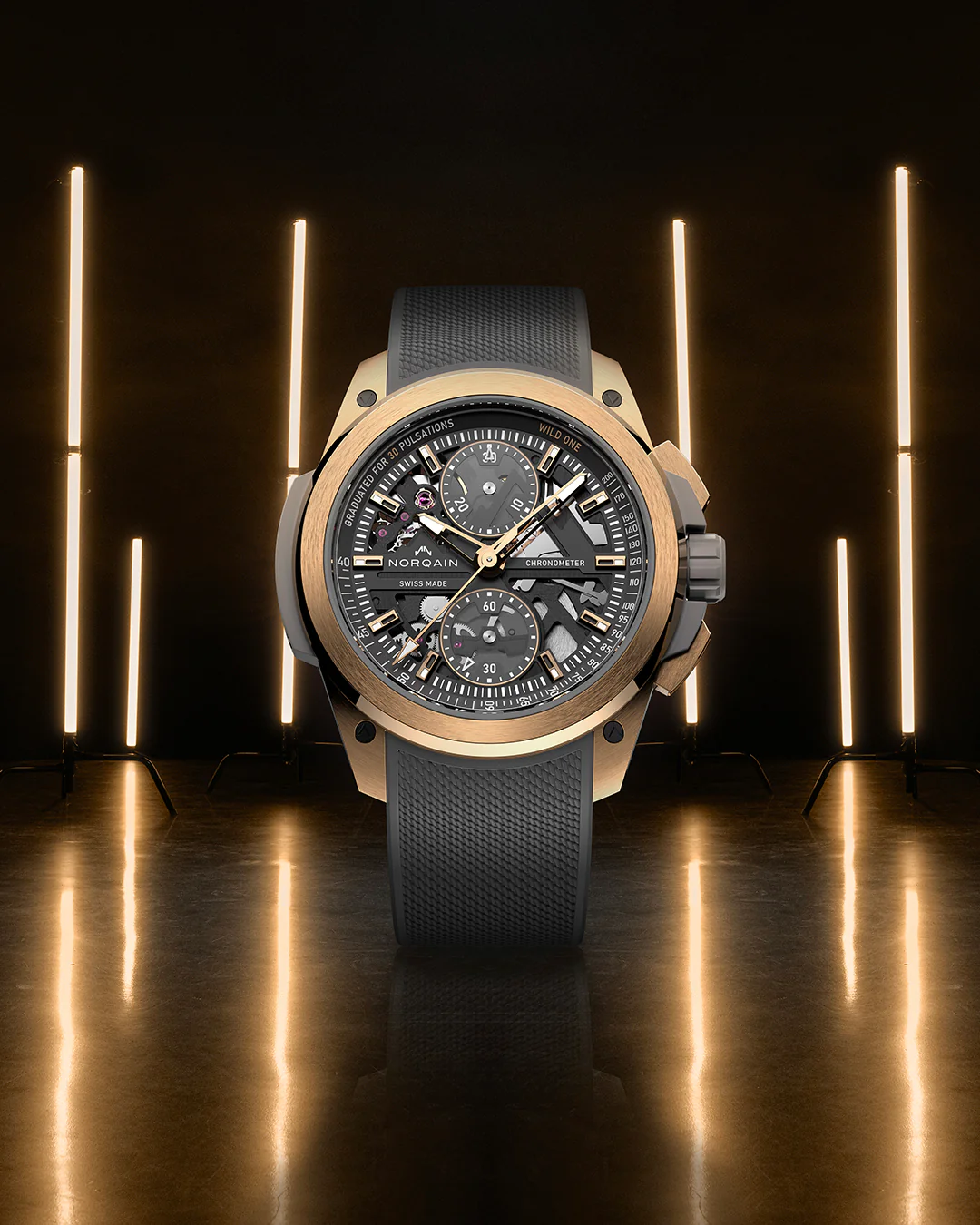 Wild ONE Skeleton Chrono Grey & Gold - Image 2